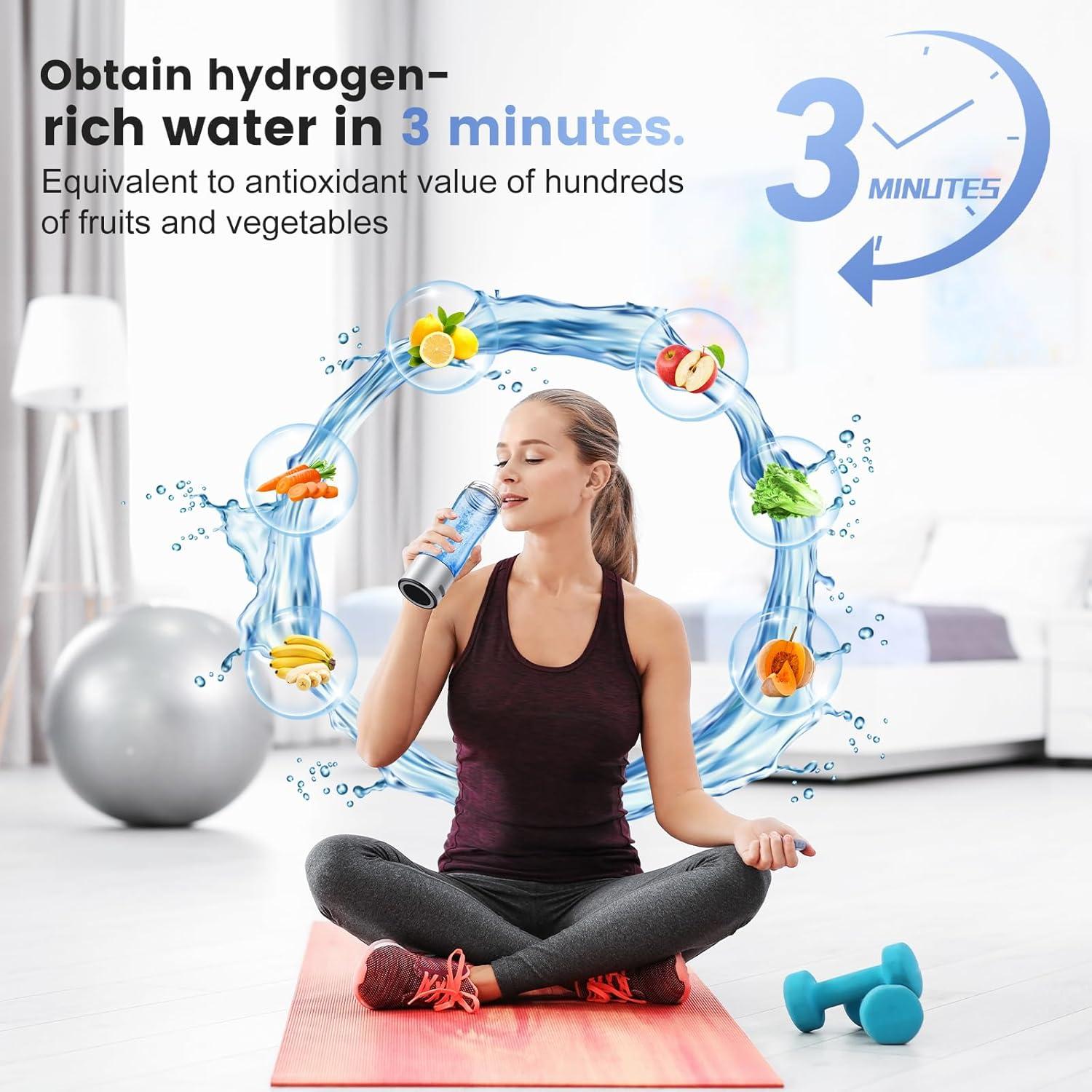 Generador de Agua de Hidrógeno Fakllod AB-H267c 400ml Portátil