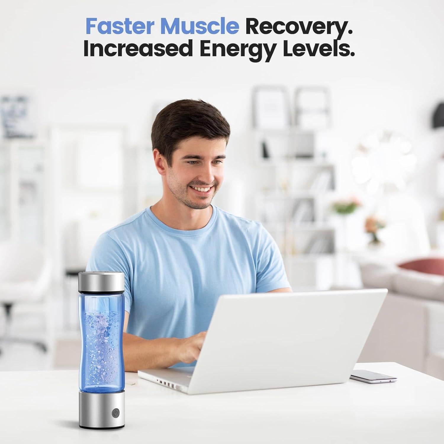 Generador de Agua de Hidrógeno Fakllod AB-H267c 400ml Portátil