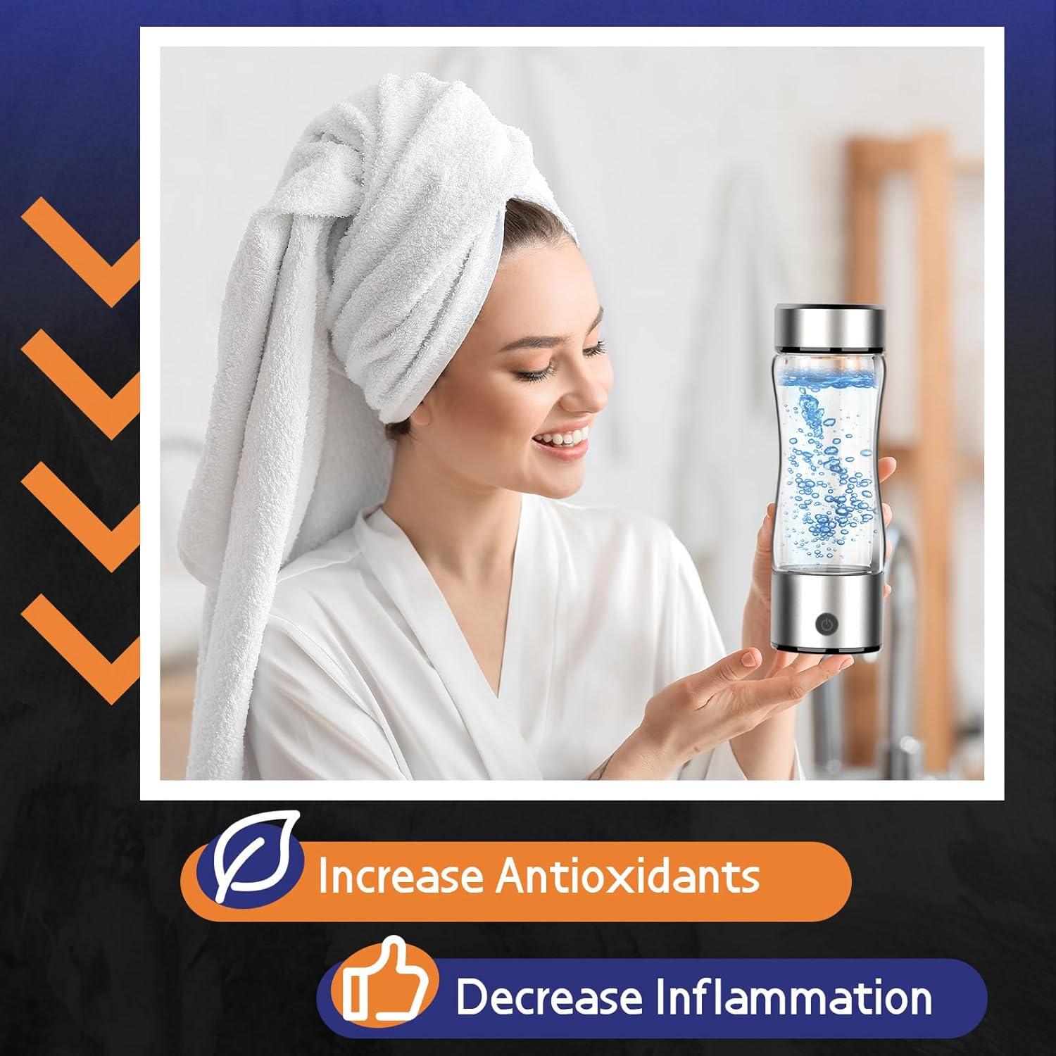 Generador de Agua de Hidrógeno Fakllod AB-H267c 400ml Portátil