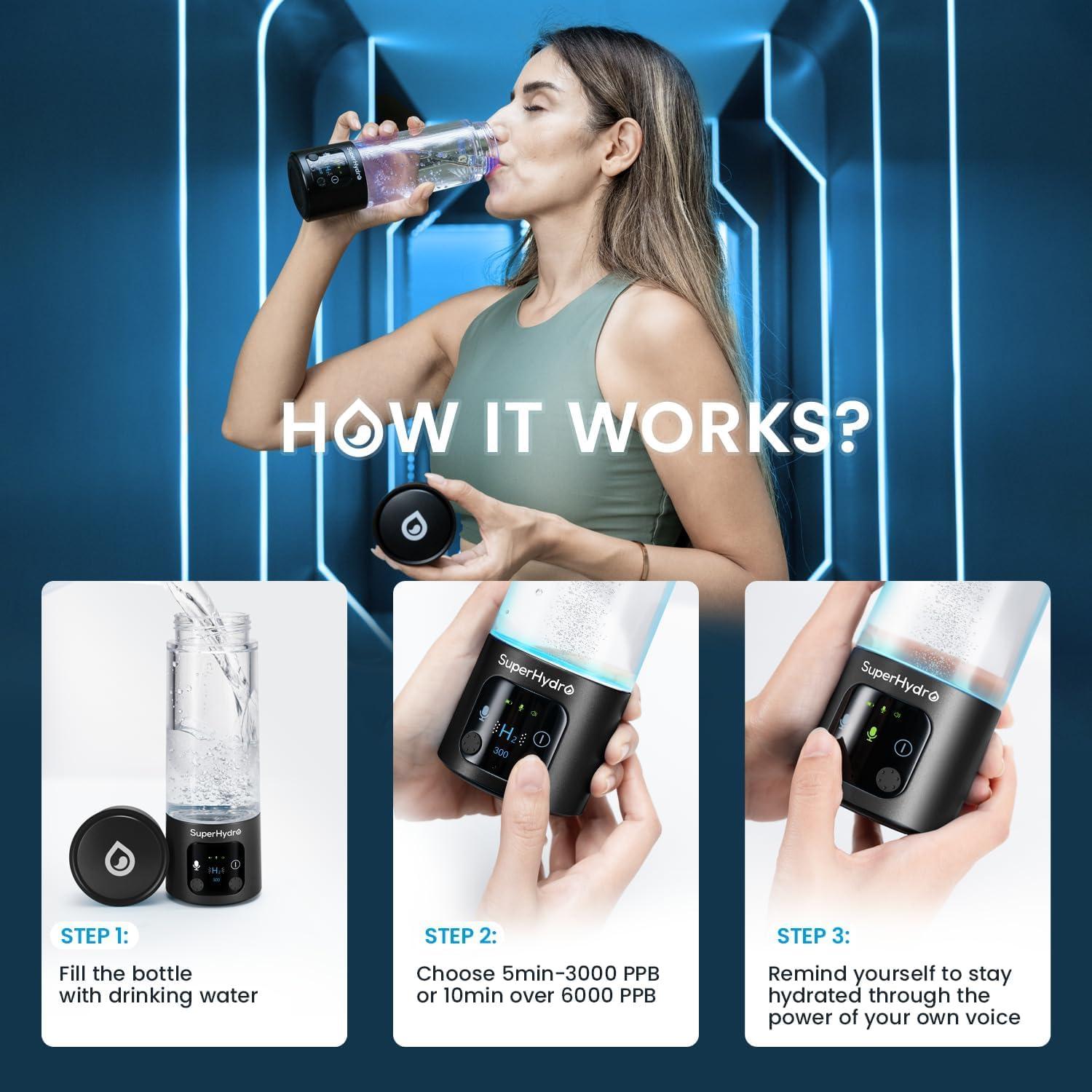 Generador de Agua de Hidrógeno Superhydro CJ168 - 6000+ PPB