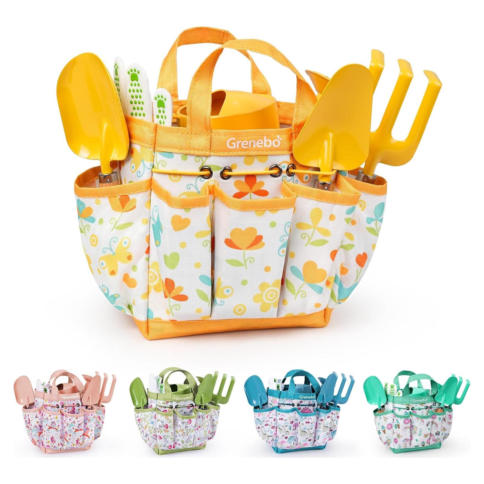 Set de Jardinería para Niños Grenebo 8 Piezas Amarillo