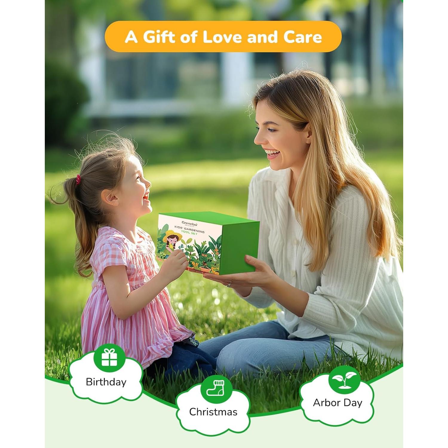 Set de Jardinería para Niños Grenebo 8 Piezas Amarillo