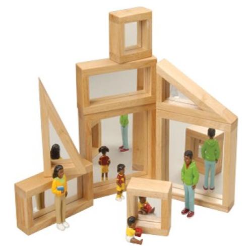Juego de Bloques Espejados de Madera Constructive Playthings - 8 Piezas