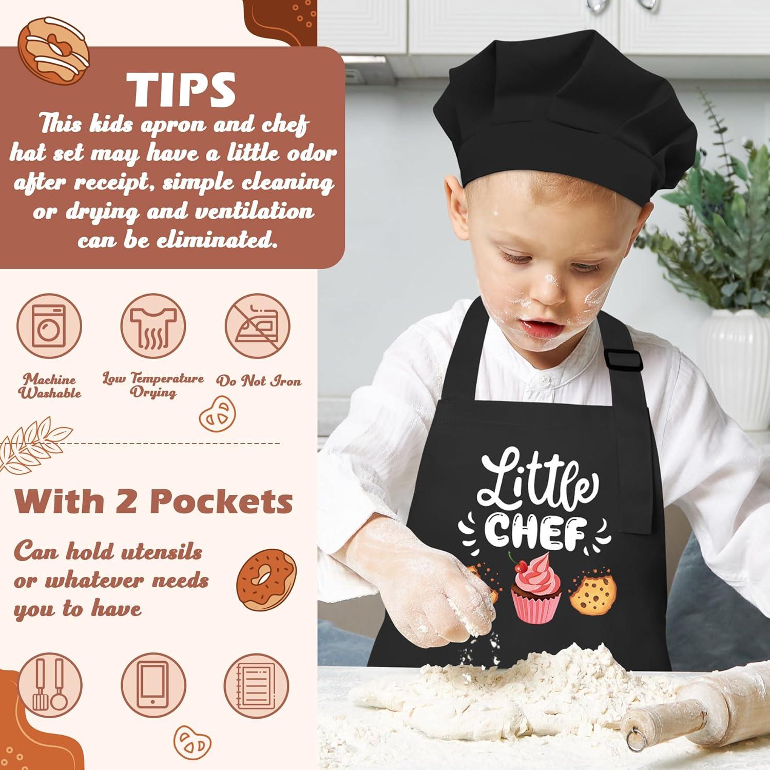 Conjunto de Delantal y Gorra de Chef R HORSE para Niños