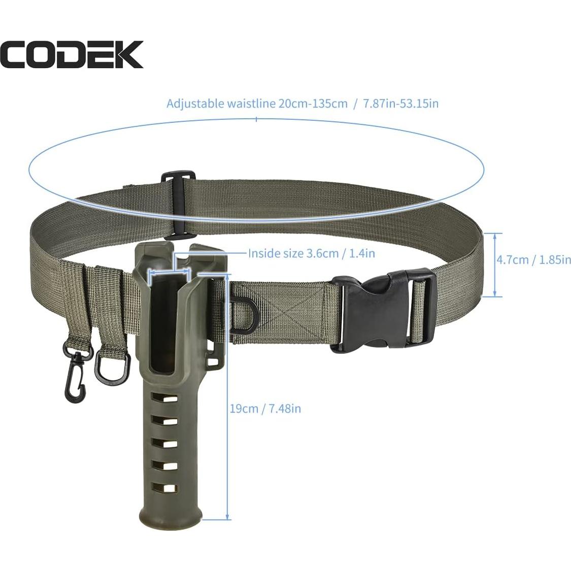 Soporte de caña de pescar CODEK 28189 cinturón ajustable