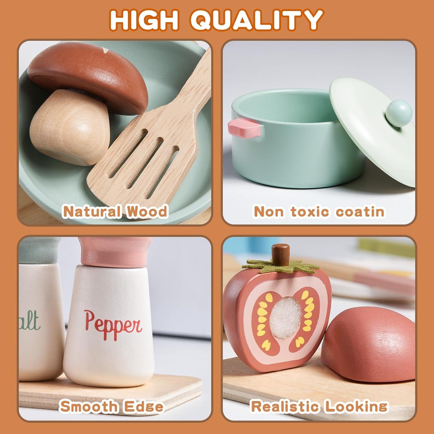 Conjunto de Cocina de Madera ZheJiang 24x26x5 cm Juguete Infantil