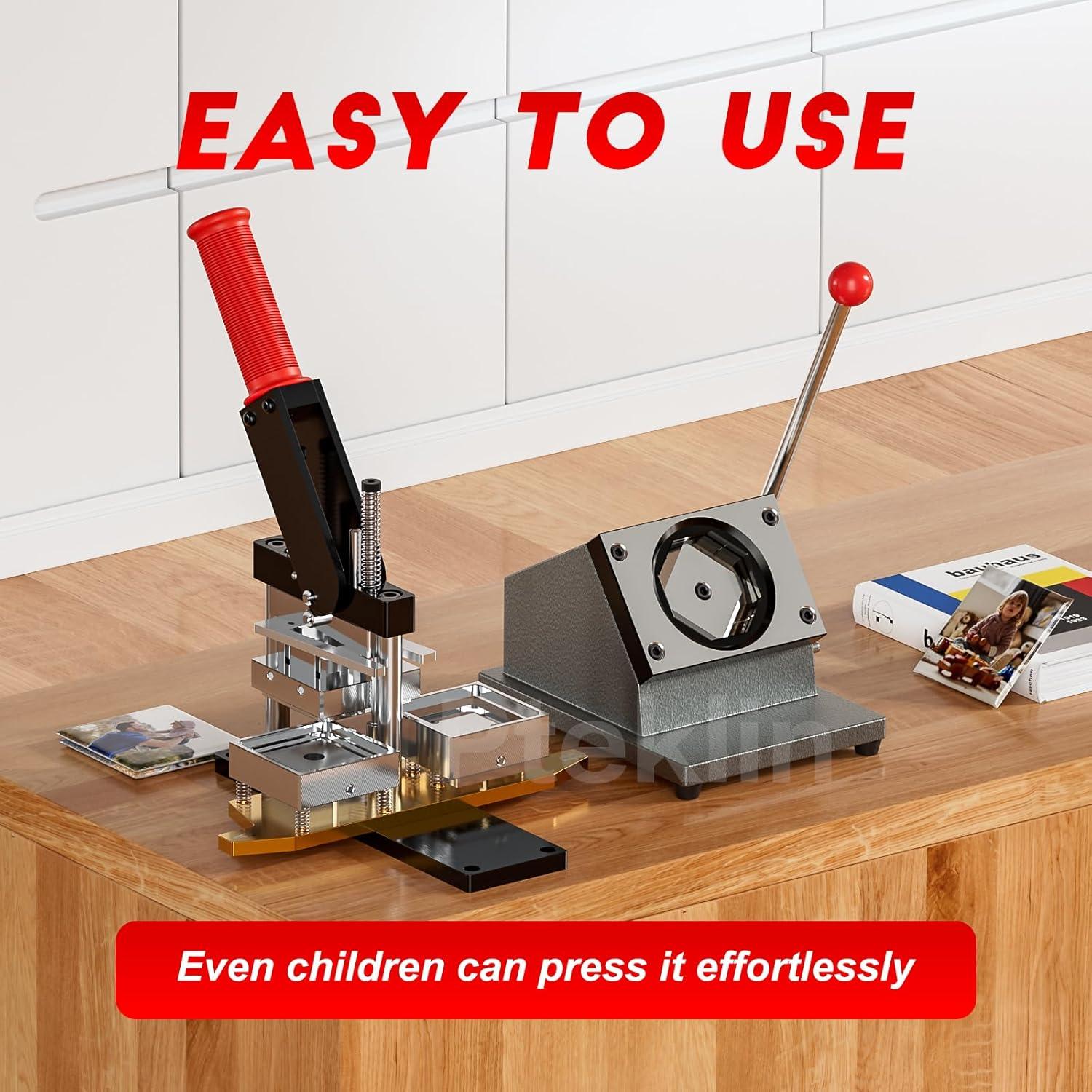 Máquina de Hacer Imán Pteklin 5x5cm + Cortadora + 100 Materiales