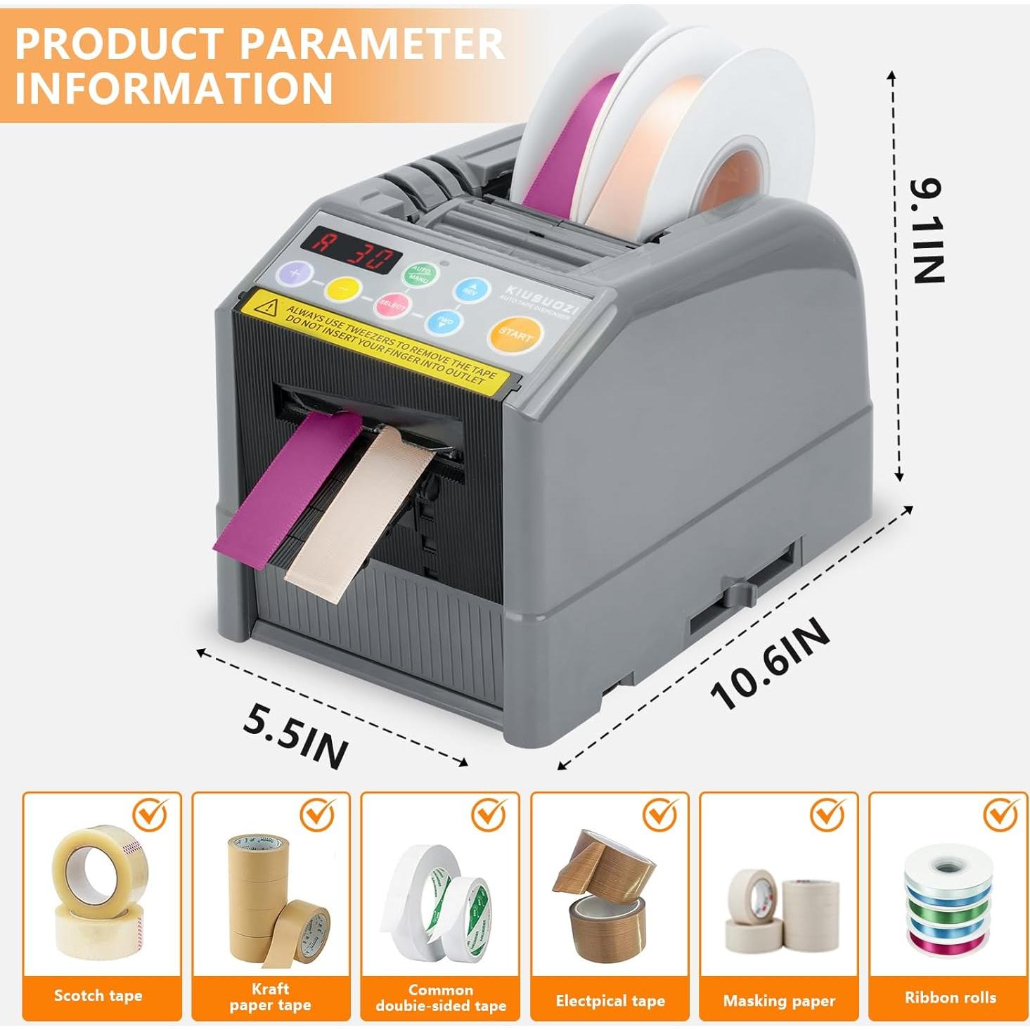 Cortadora Automática de Cinta KIUSUOZI 6-60mm Doble Cara