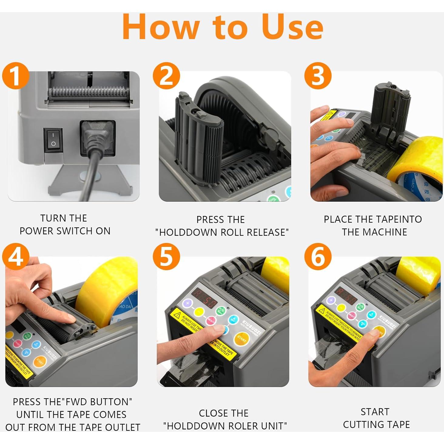 Cortadora Automática de Cinta KIUSUOZI 6-60mm Doble Cara