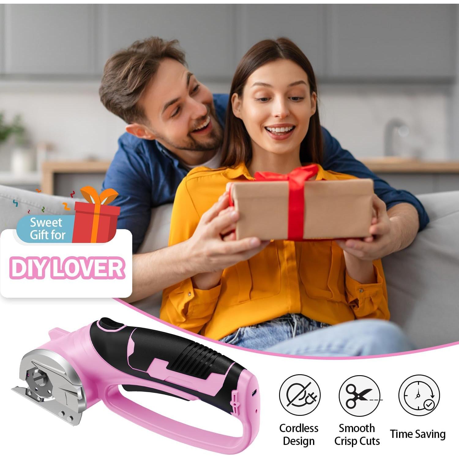 Tijeras eléctricas inalámbricas Mershca 4V con luz LED y seguridad