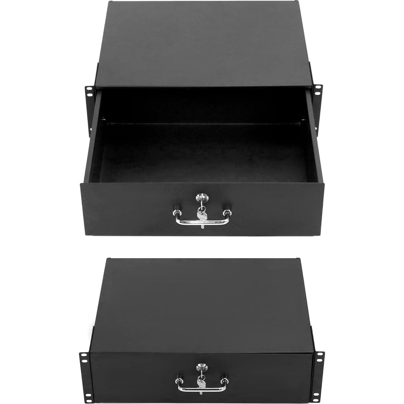 Cajón de Servidor 3U QWORK Montable en Rack Negro