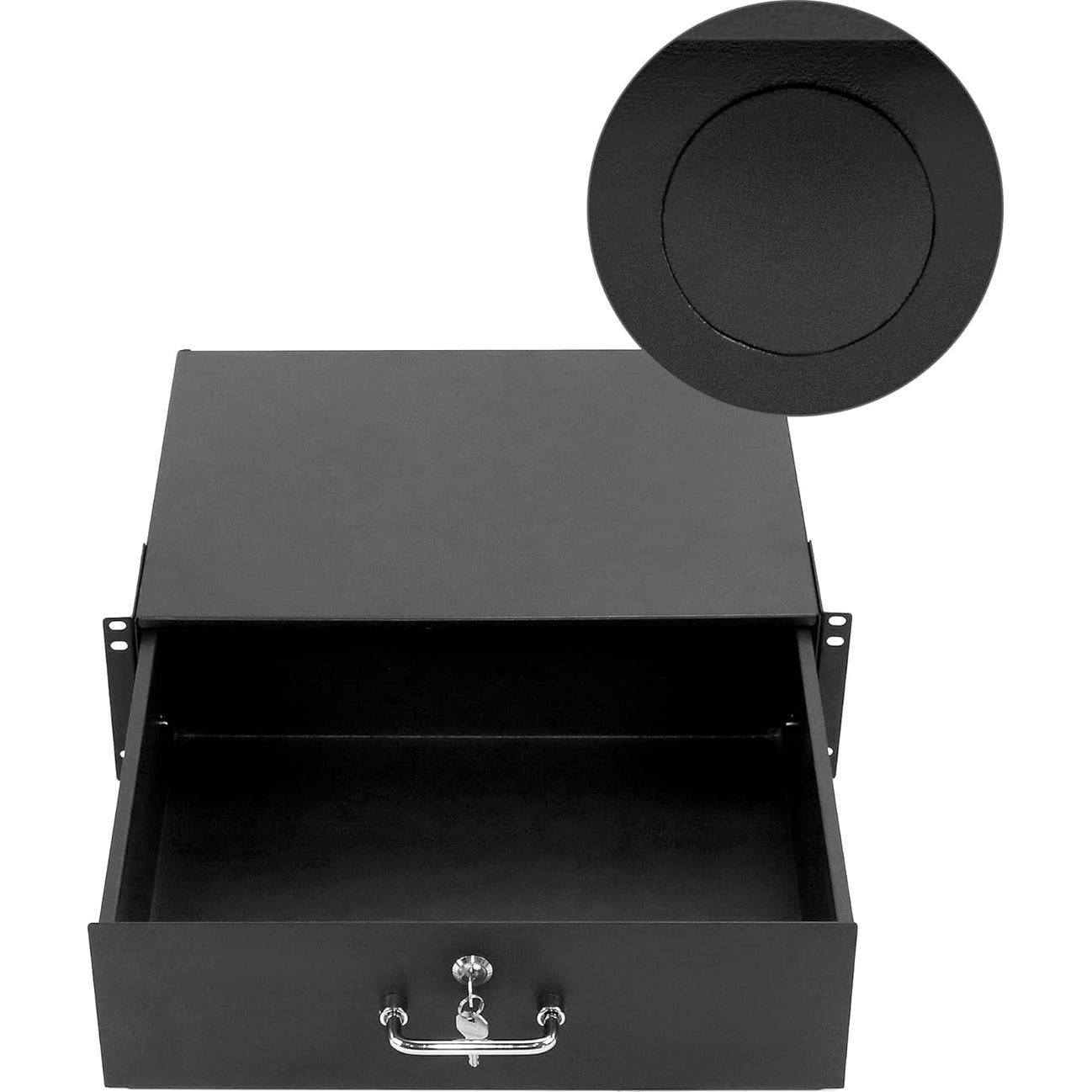 Cajón de Servidor 3U QWORK Montable en Rack Negro
