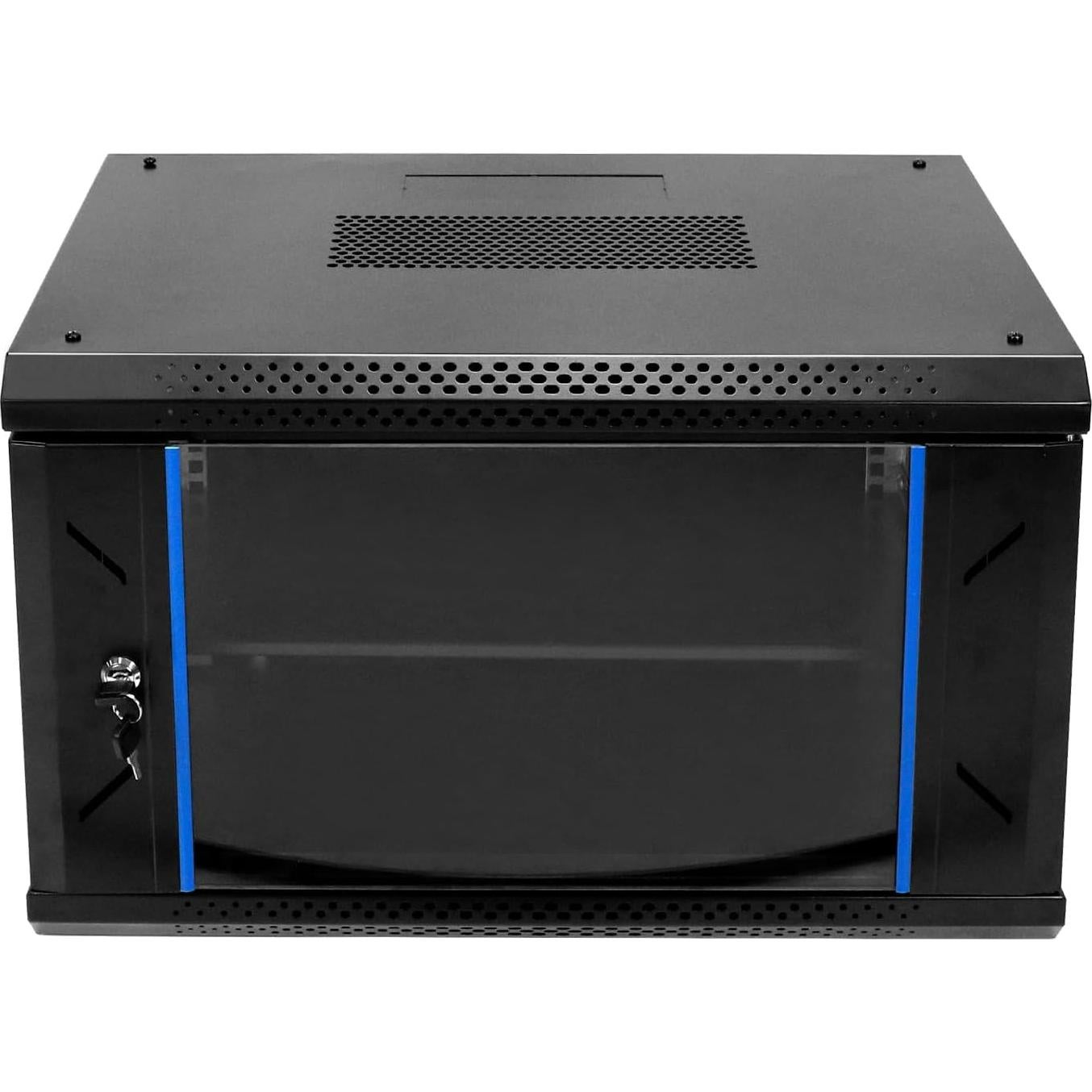Gabinete de Servidor de Red 6U QWORK Montado en Pared Negro