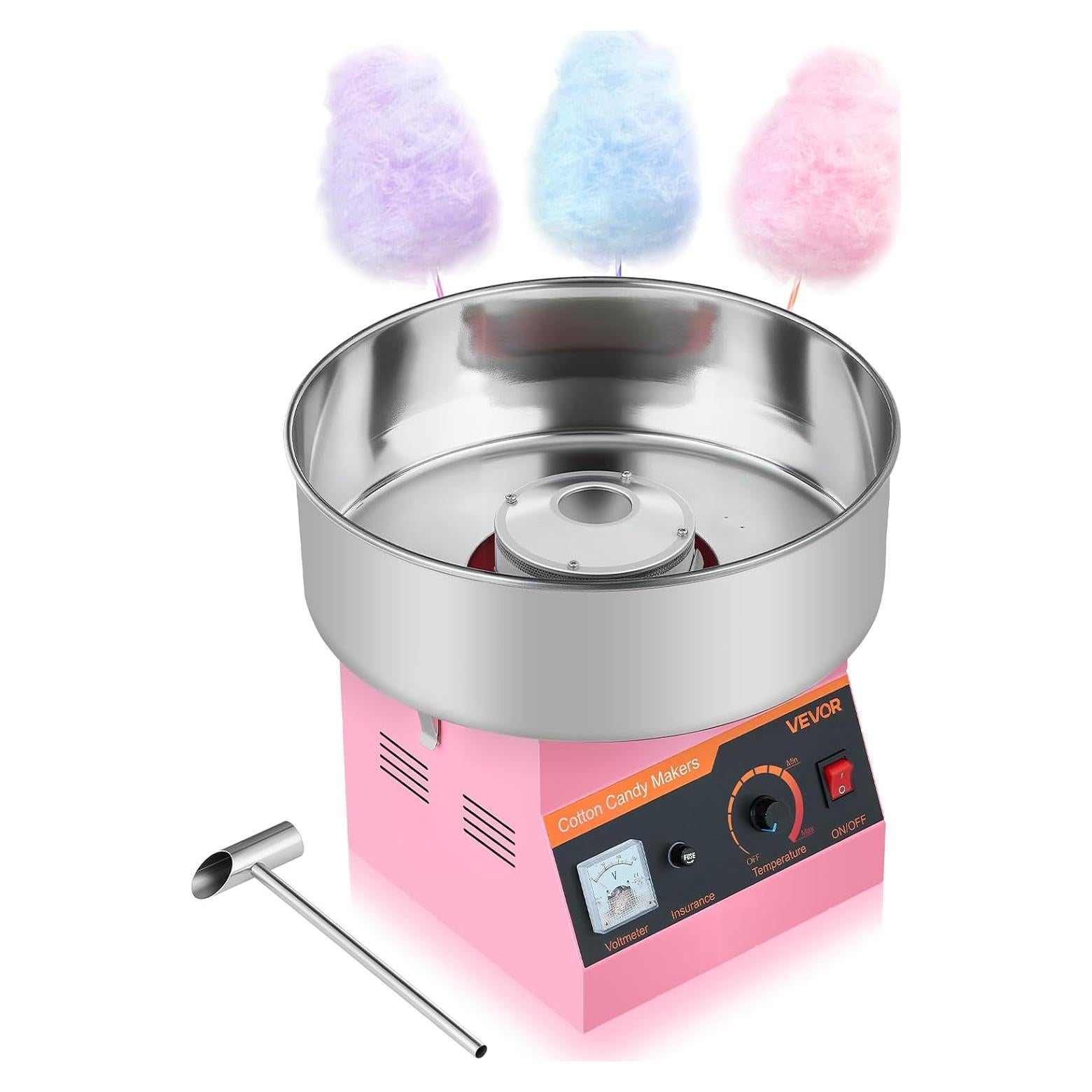 Máquina de Algodón de Azúcar VEVOR 1000W 15" Rosa