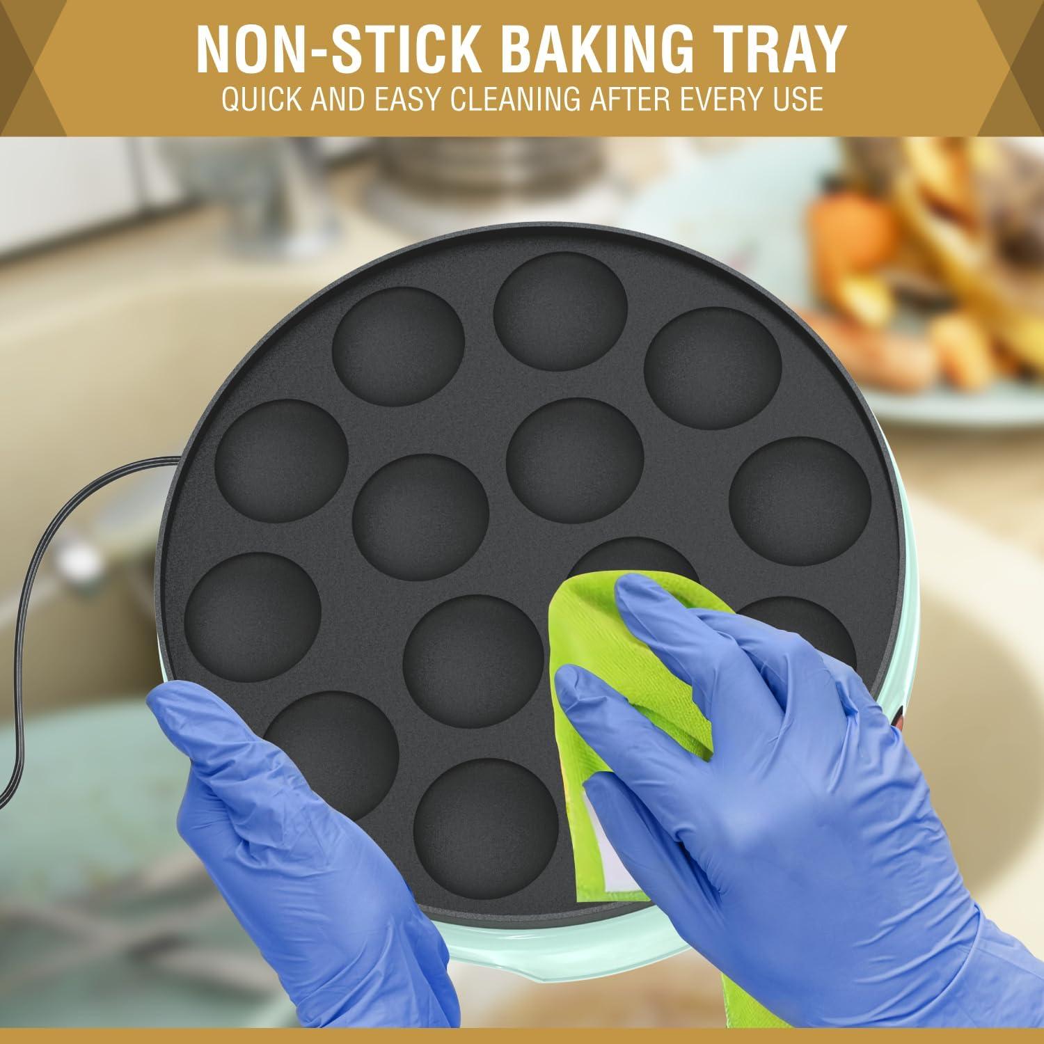 Sartén Eléctrica ULTICOR para Mini Pancakes 14 Huecos Antiadherente