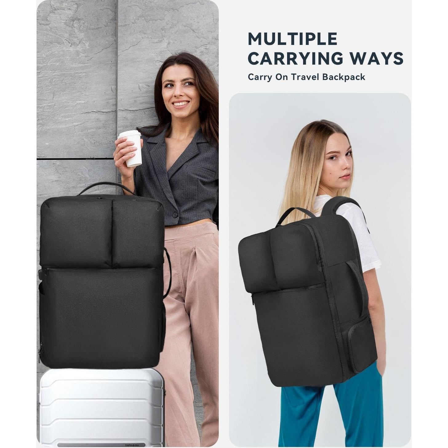 Mochila de Viaje 50L Devonwide Negra Aprobada para Vuelo