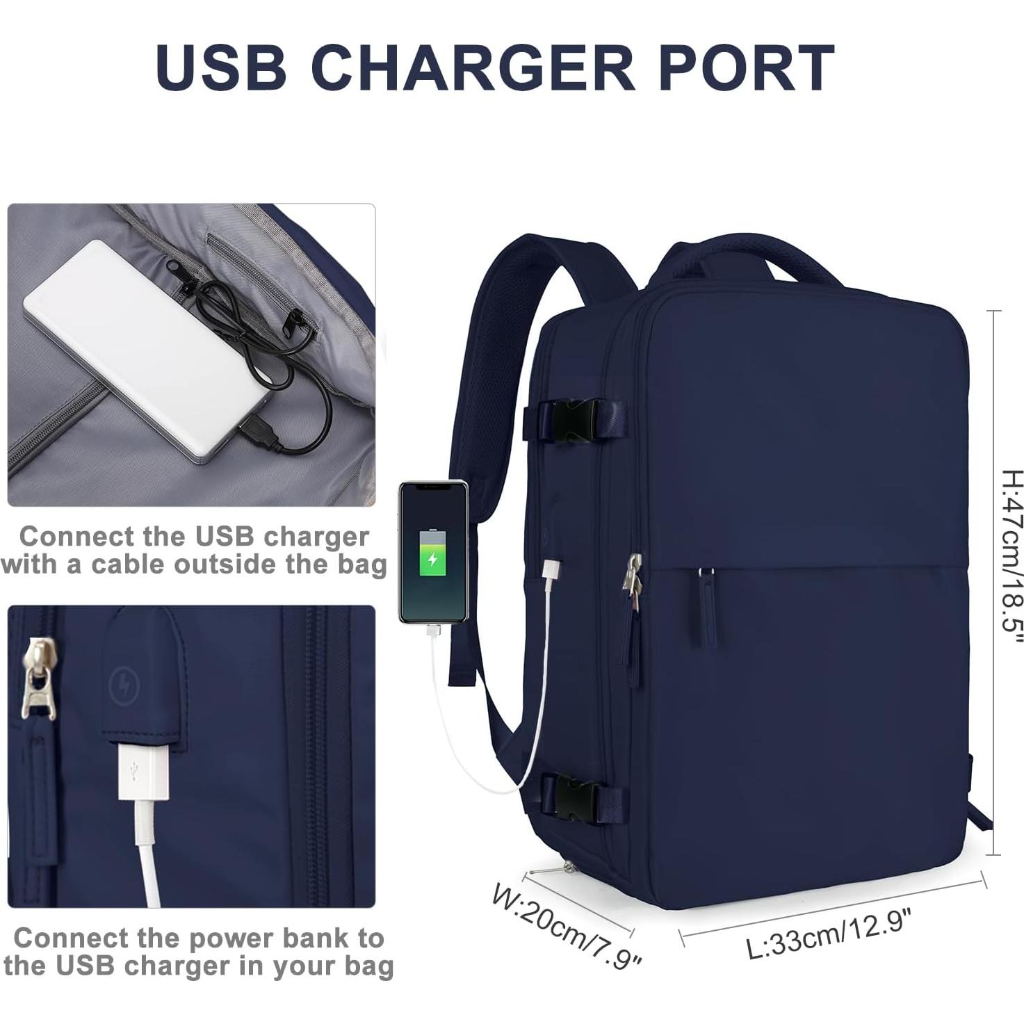 Mochila de Vacío UPPACK con Bomba 31L Azul Marino