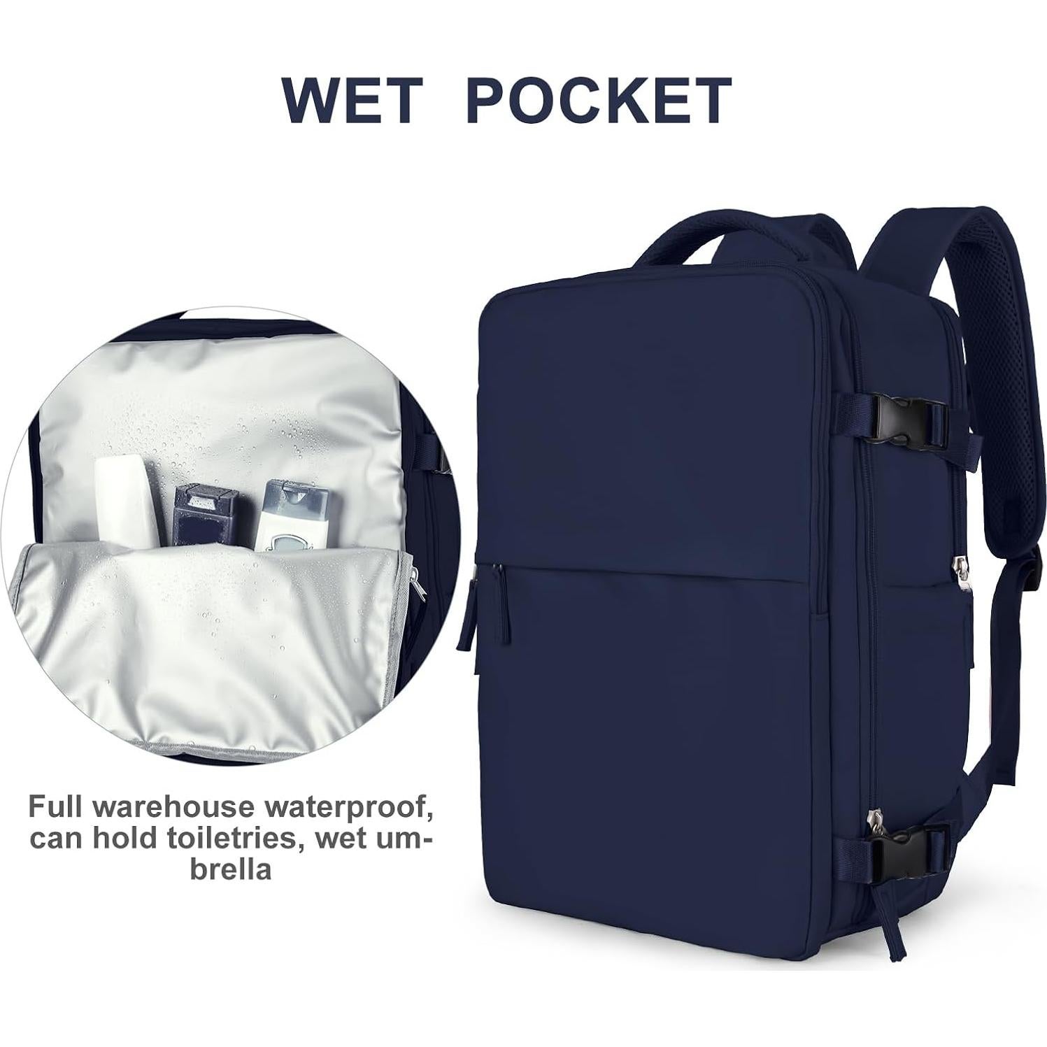 Mochila de Vacío UPPACK con Bomba 31L Azul Marino