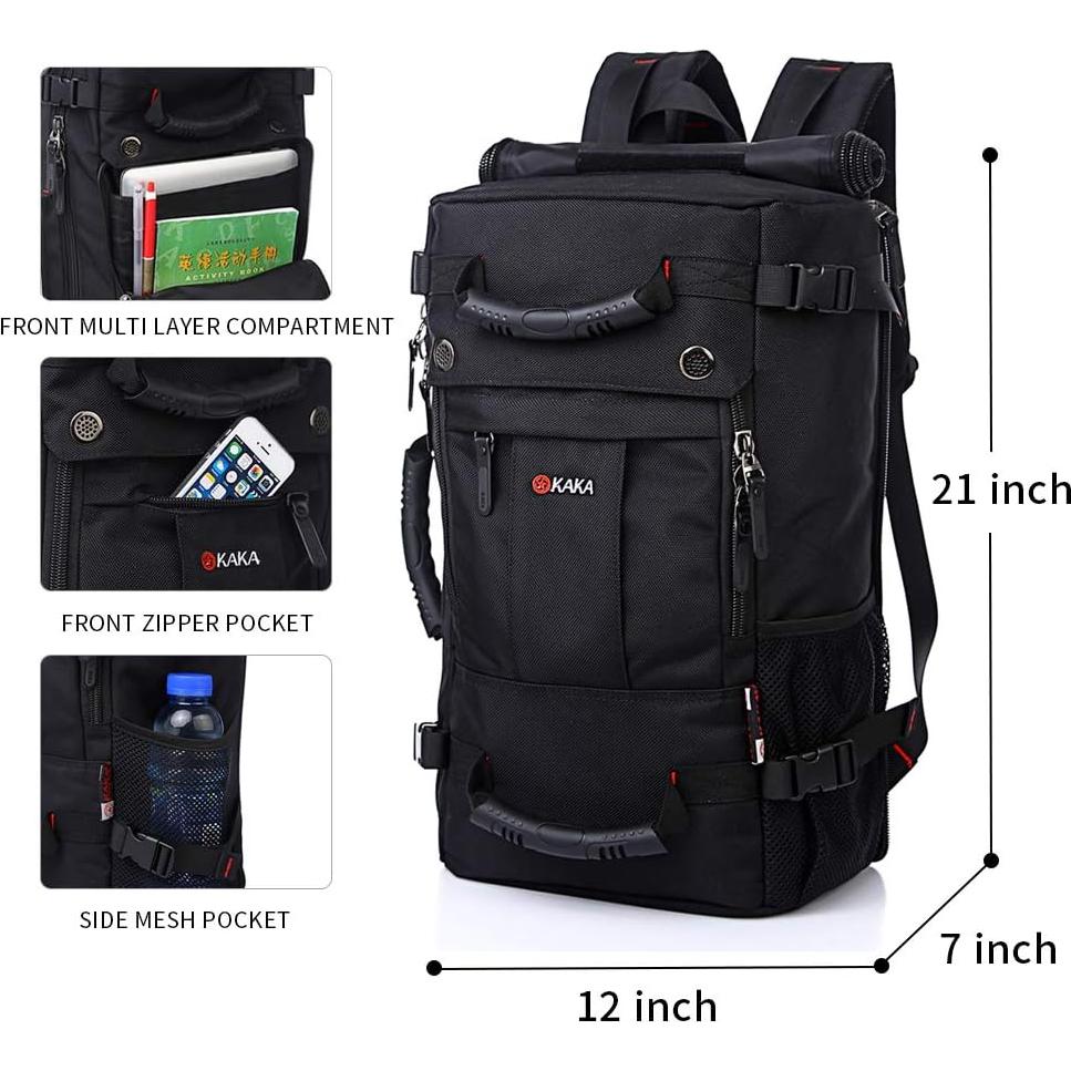 Mochila de Viaje KAKA 30L Resistente al Agua para Hombres y Mujeres