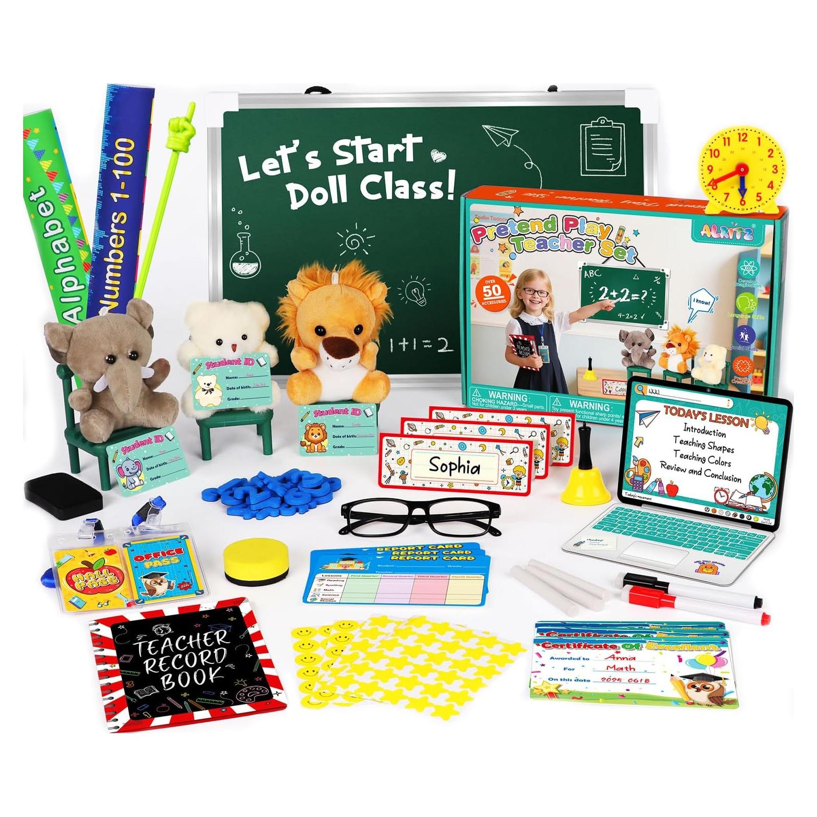 Conjunto de Juego de Rol Maestro Alritz con Muñecas y Pizarra