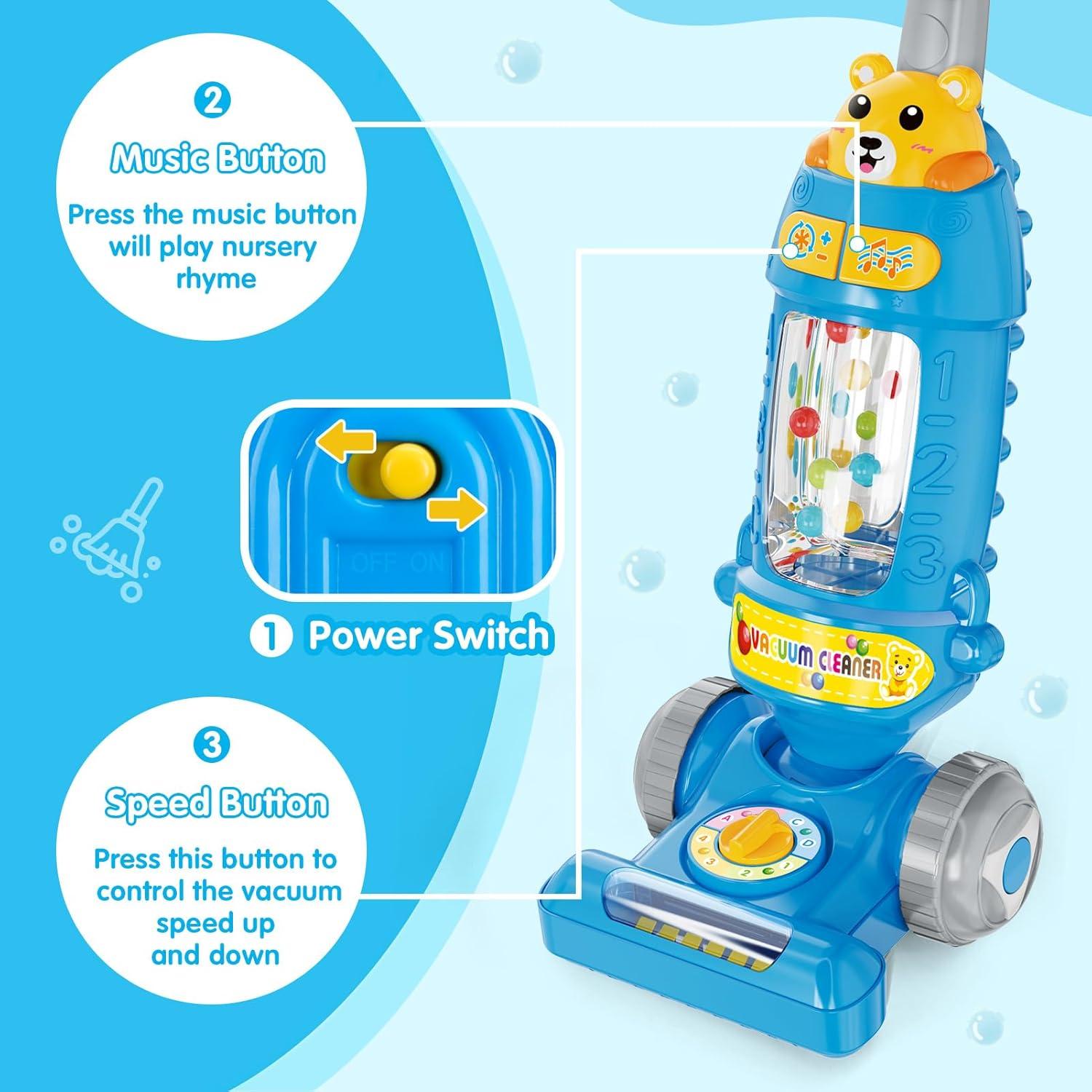 Aspiradora de Juguete Azul Five Star Toys con Luz y Sonido