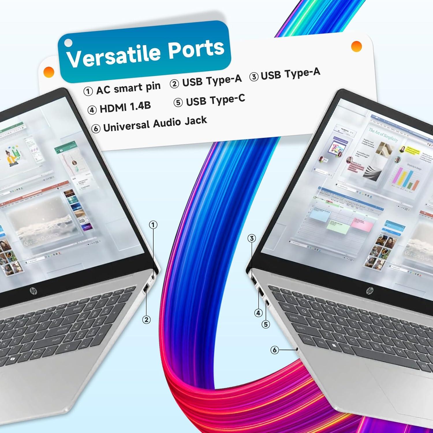 Laptop HP 15.6" Táctil - Intel i3-1315U, 64GB RAM, 2TB SSD