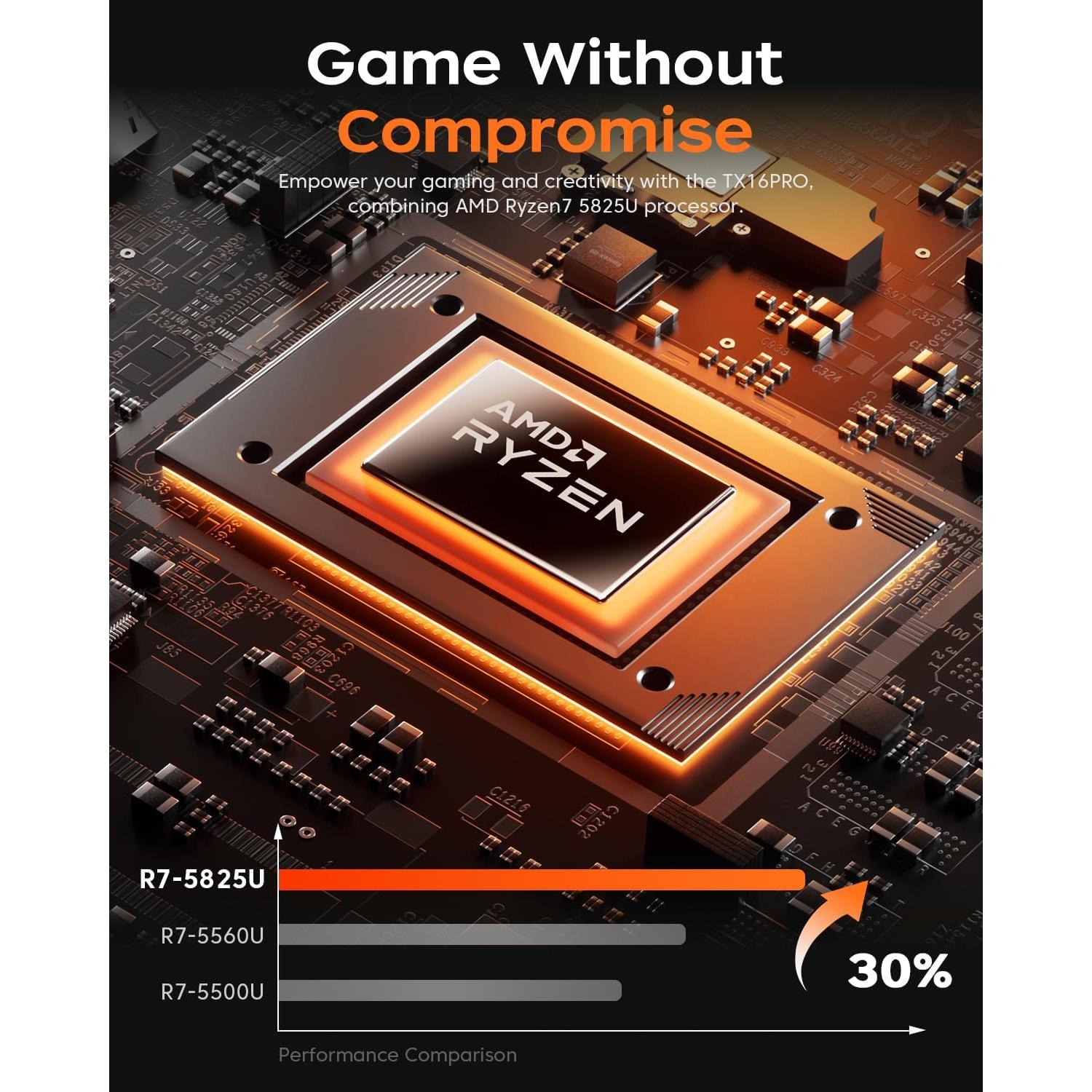 Laptop KAIGERR TX16PRO 16" AMD Ryzen 7 16GB RAM 512GB SSD