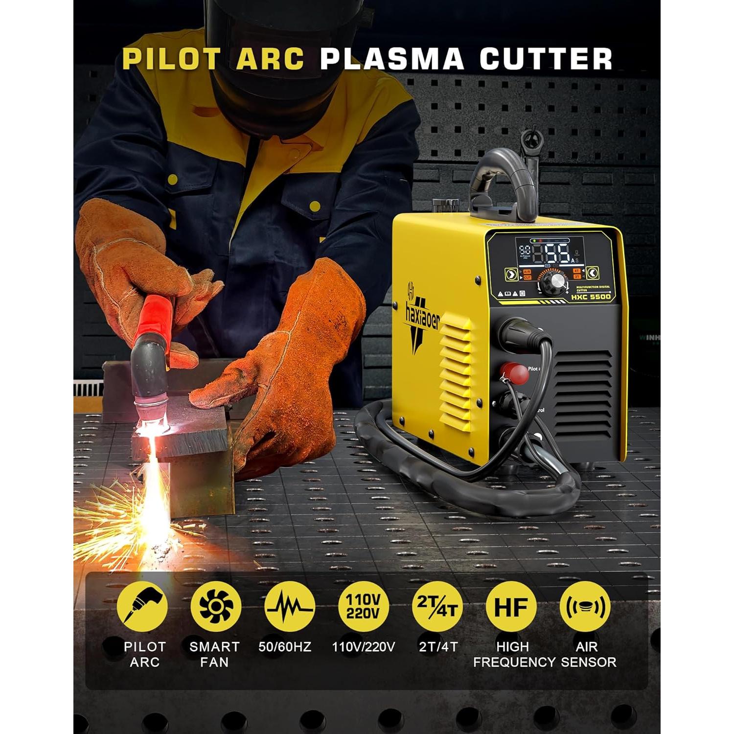 Cortadora de Plasma Haxiaoer HXC550D 55A Doble Voltaje 110V/220V