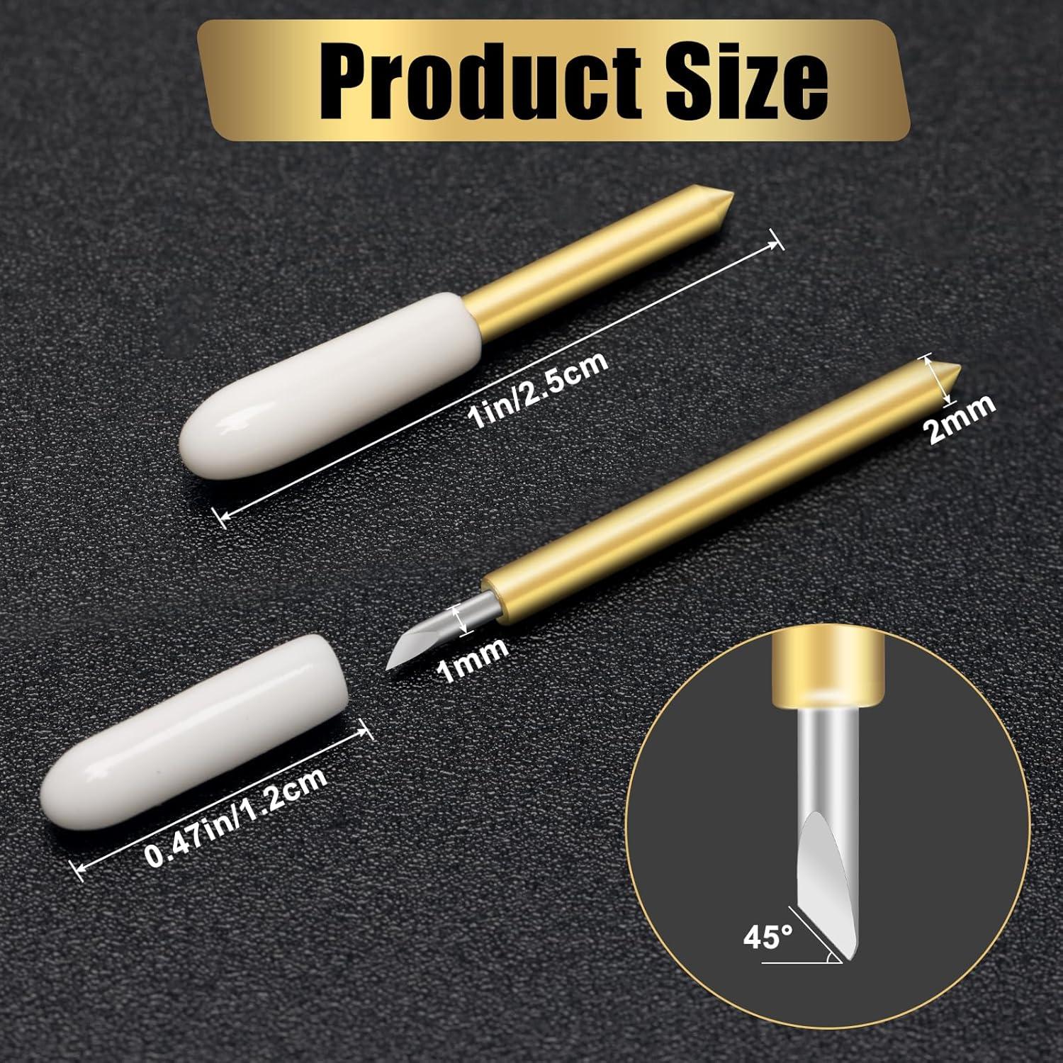 Cuchilla de Punta Fina Luxiv para Cricut - 40 Pcs, Acero Alemán