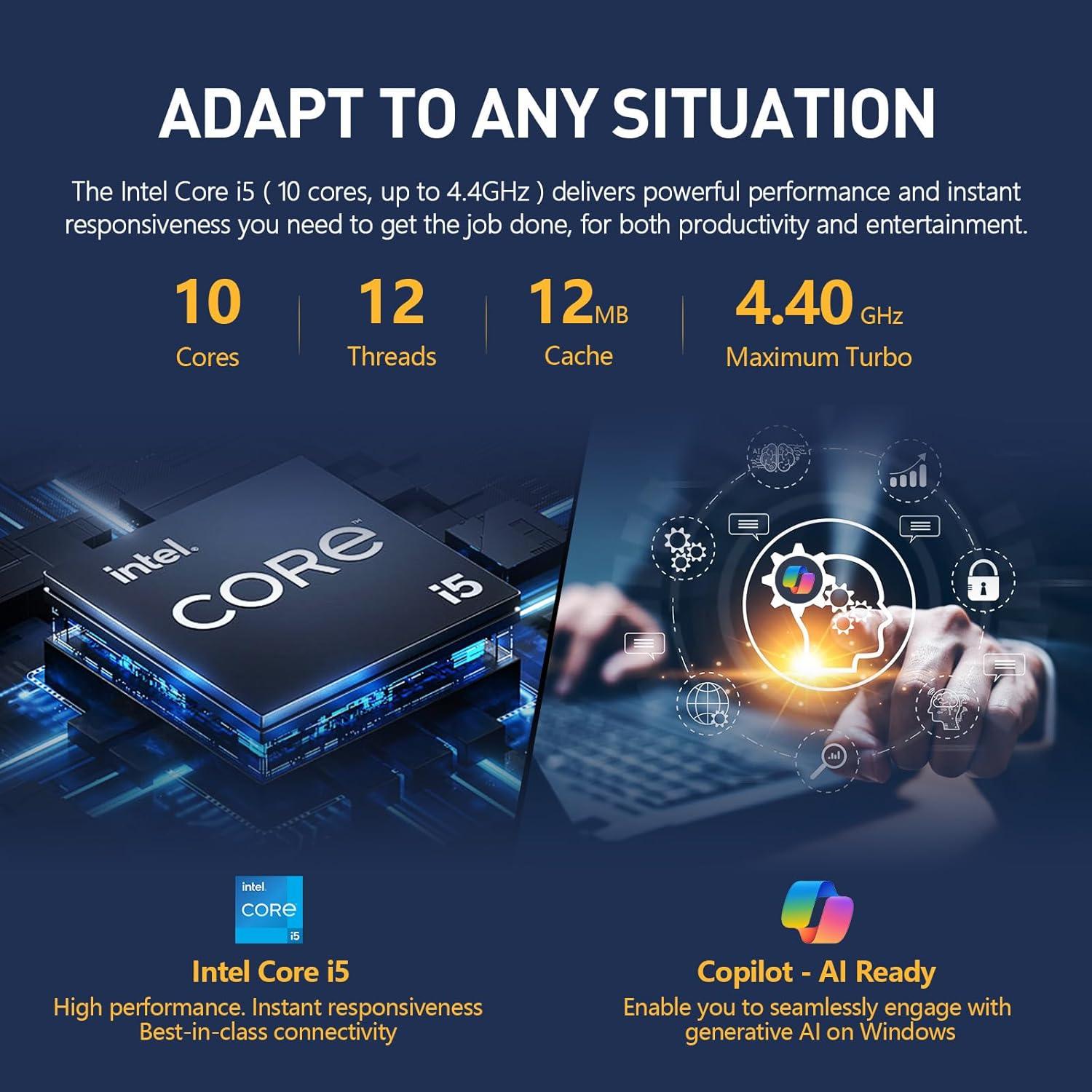 Laptop HP Esencial 15.6" Touch Intel i5 40GB RAM 1TB SSD