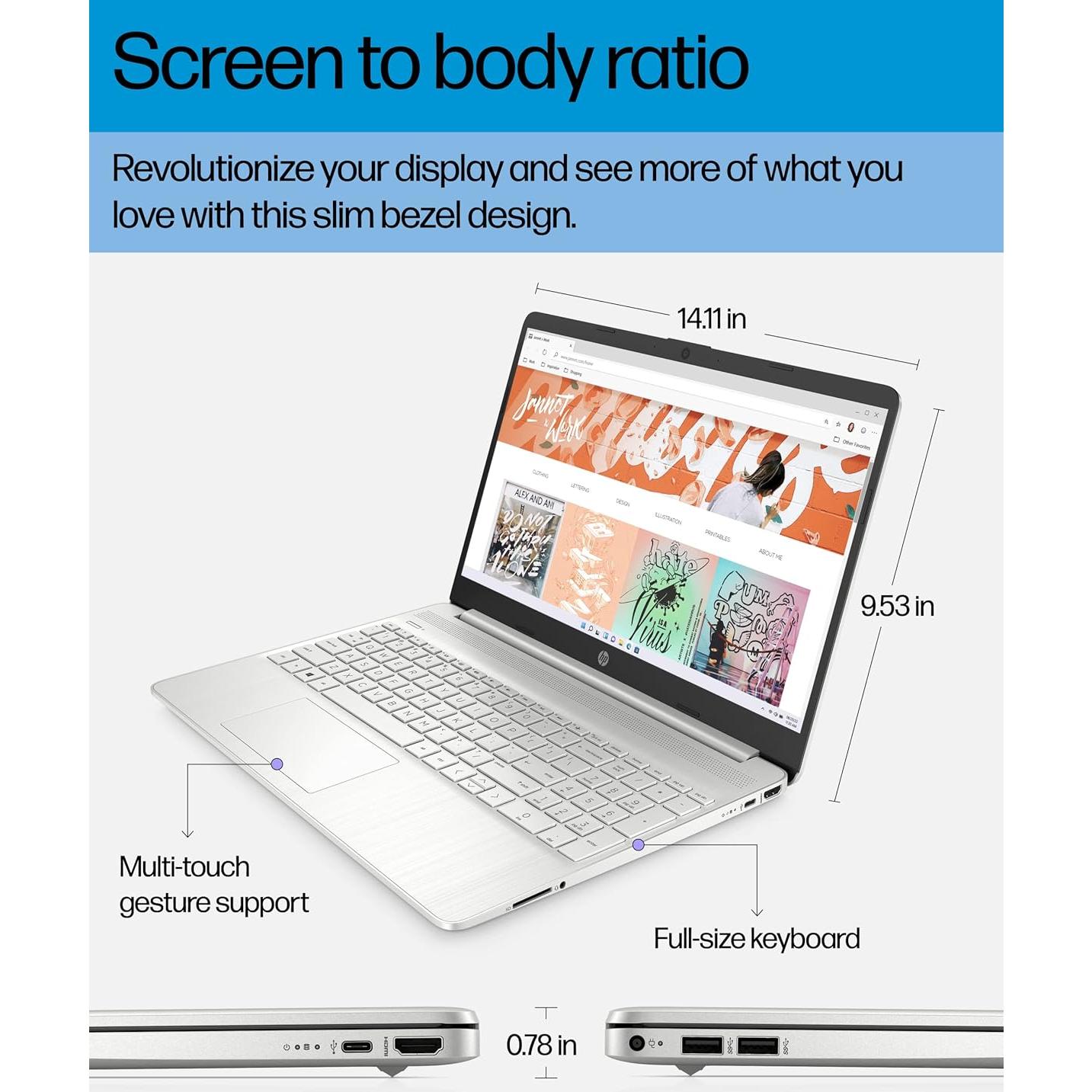 Laptop HP 15.6" AMD Ryzen 7 5700U 8GB RAM 256GB SSD