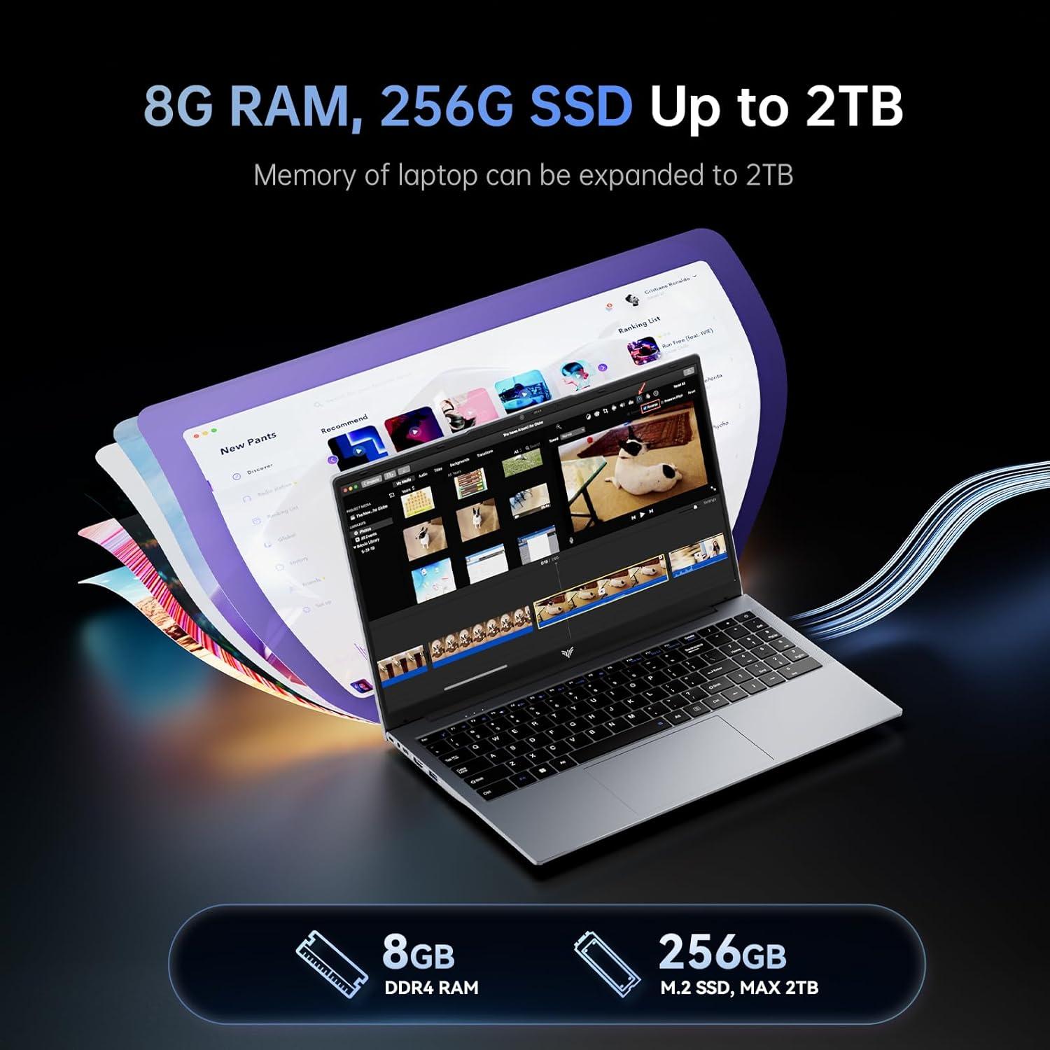 Laptop ACEMAGIC LX15, 15.6" FHD, Intel N97, 8GB RAM, 256GB SSD