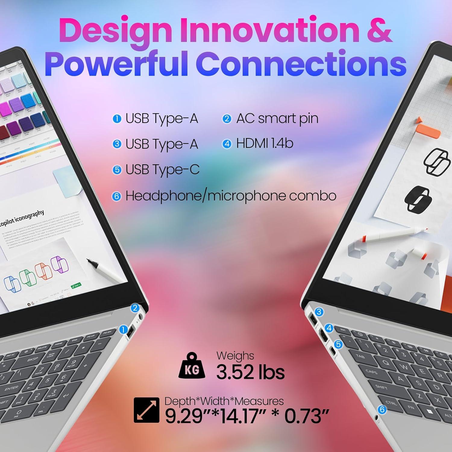 Laptop HP 15.6" Táctil Intel Core i3-1315U 16GB RAM 1TB SSD