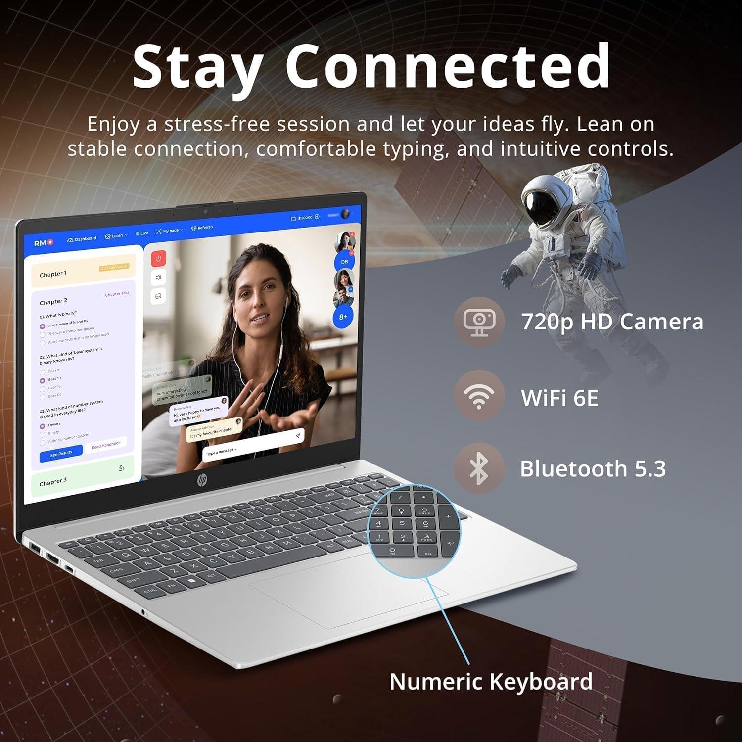 Laptop HP 15.6" Táctil Intel Core i3-1215U 16GB RAM 512GB SSD