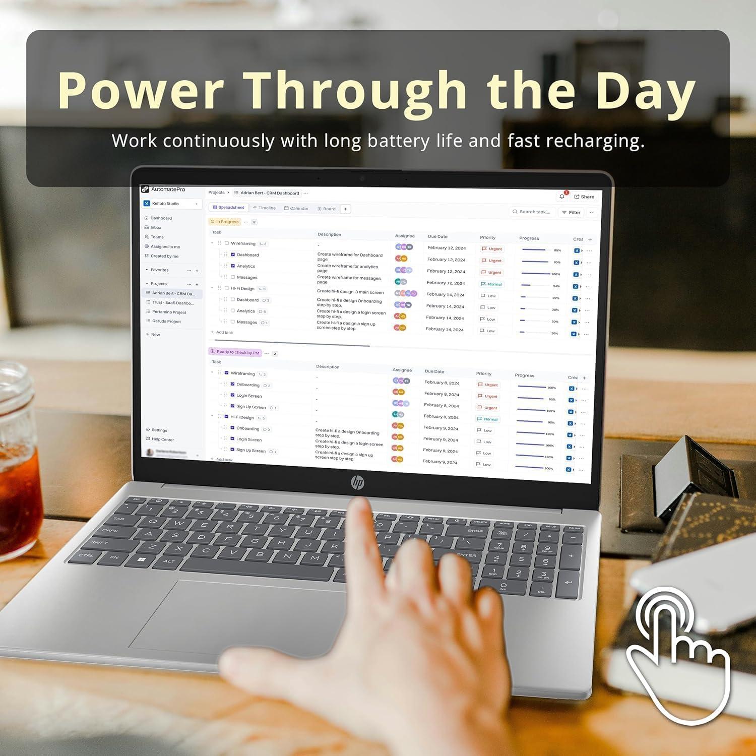 Laptop HP 15.6" Táctil Intel Core i3-1215U 16GB RAM 512GB SSD