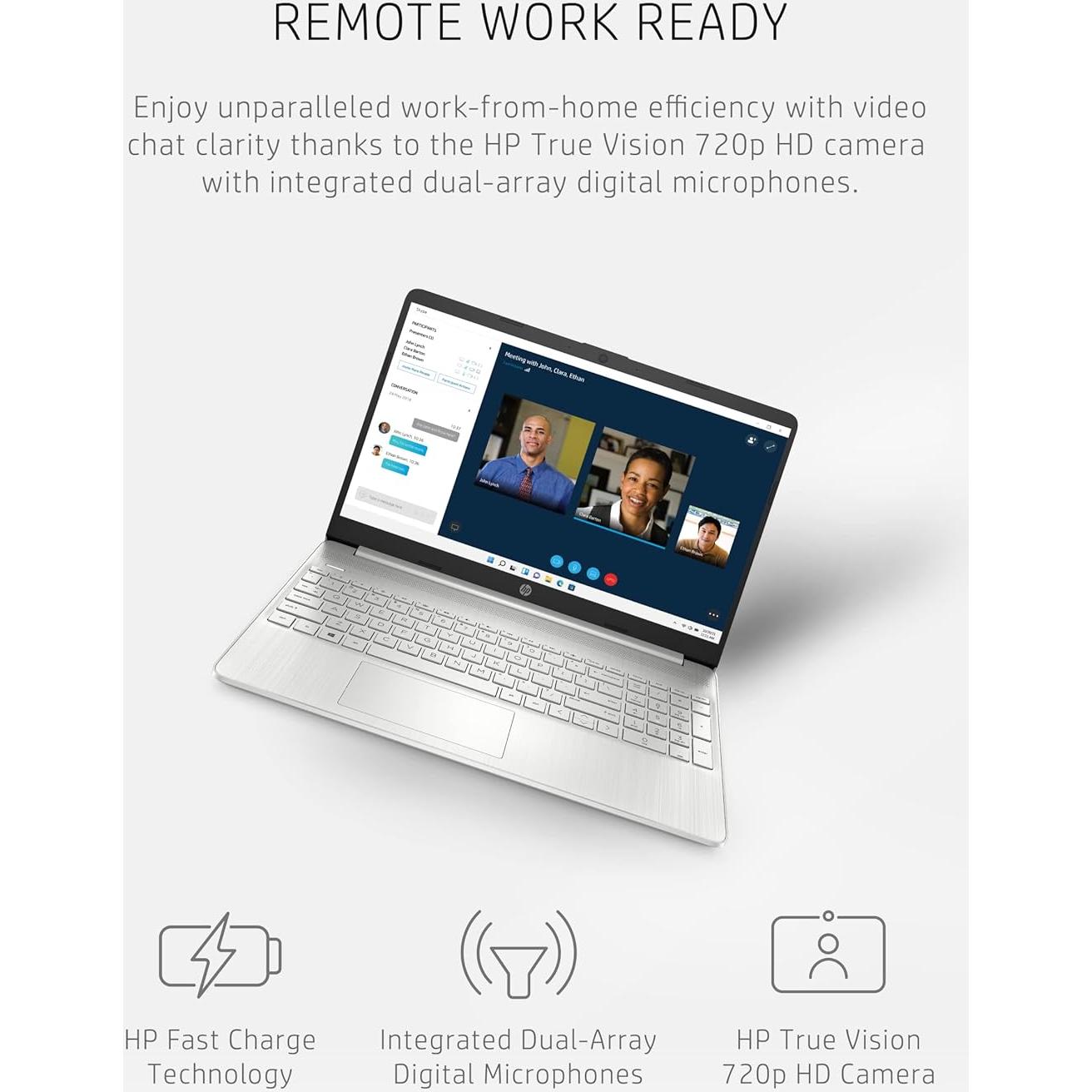 Laptop HP 15 Ryzen 3 5300U 8GB RAM 256GB SSD Pantalla 15.6"