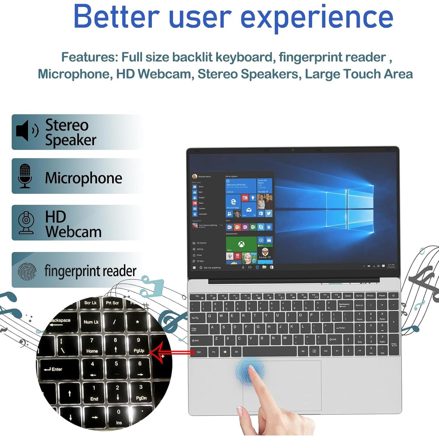 Portátil MTWZMM 15.6" FHD, Celeron N5095, 8GB RAM, 256GB SSD