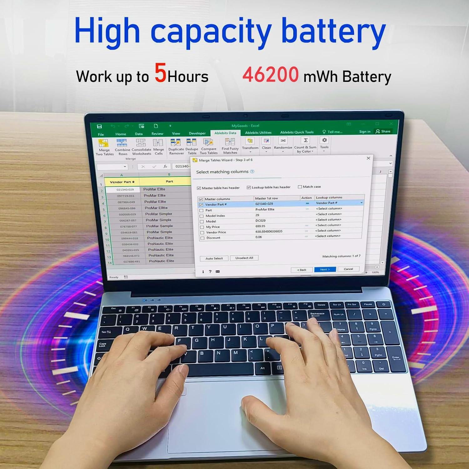 Portátil MTWZMM 15.6" FHD, Celeron N5095, 8GB RAM, 256GB SSD