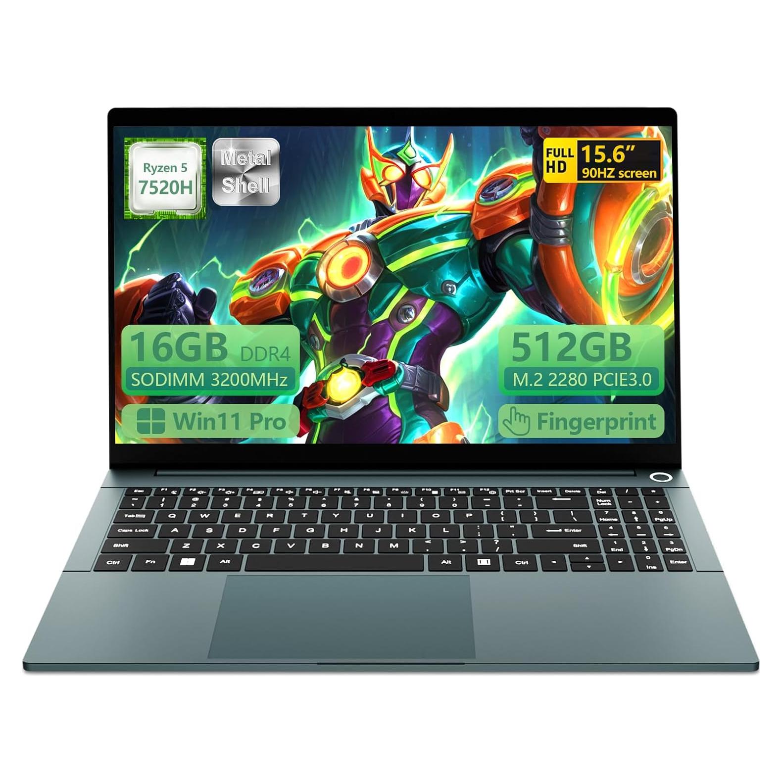 Laptop AVENKA 15.6" R5 7520H 16GB RAM 512GB SSD Win11 Pro