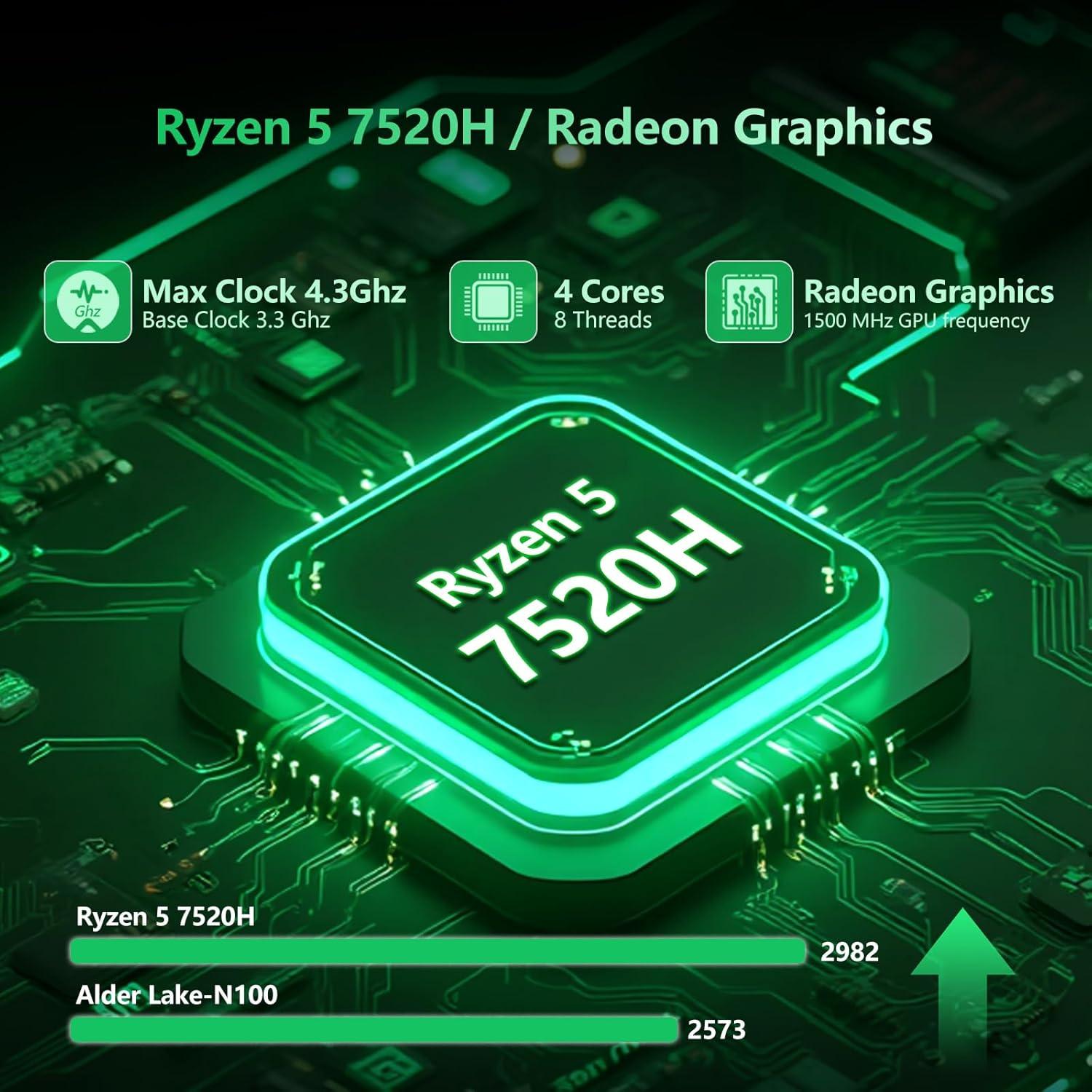 Laptop AVENKA 15.6" R5 7520H 16GB RAM 512GB SSD Win11 Pro