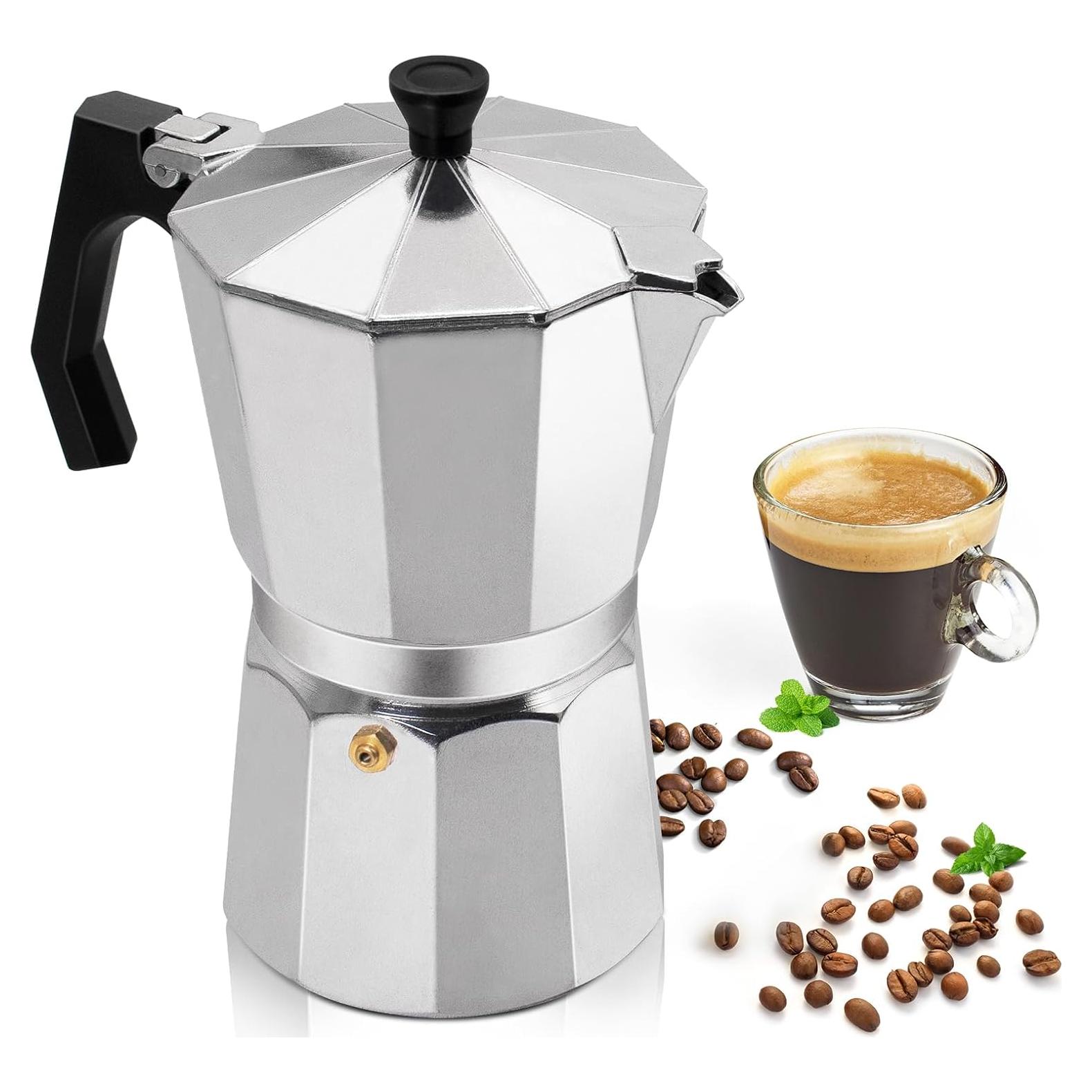 Cafetera Moka Mogrecha 6 Tazas Aluminio 300ml Manual