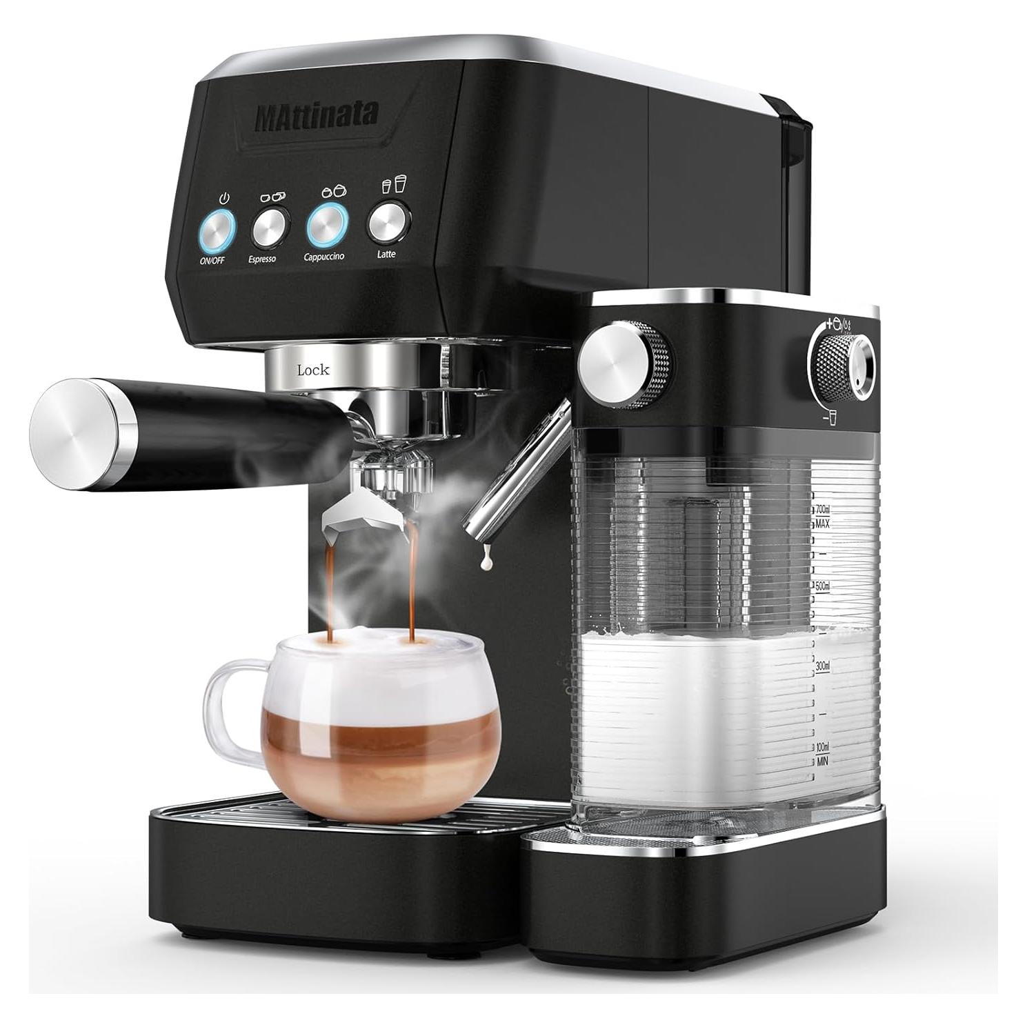 MAttinata Máquina de Espresso 20 Bar, Cappuccino Automático