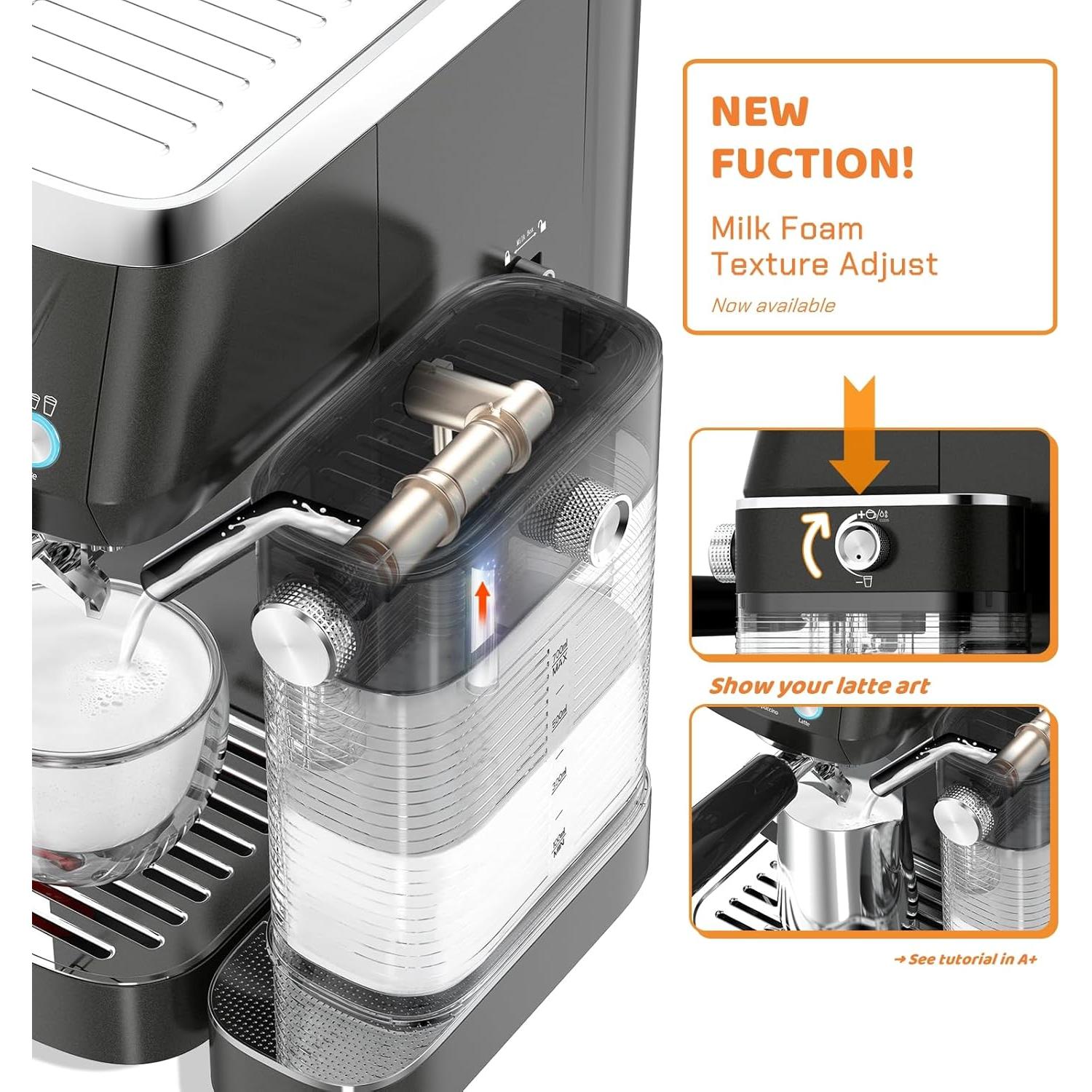 MAttinata Máquina de Espresso 20 Bar, Cappuccino Automático