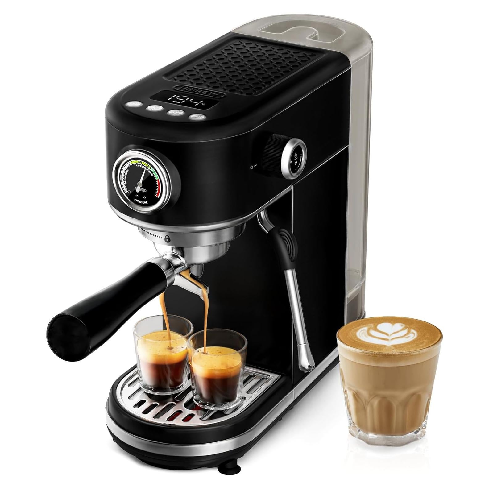 Máquina de Espresso HiBREW H10B - 51mm - Acero Inoxidable Negro