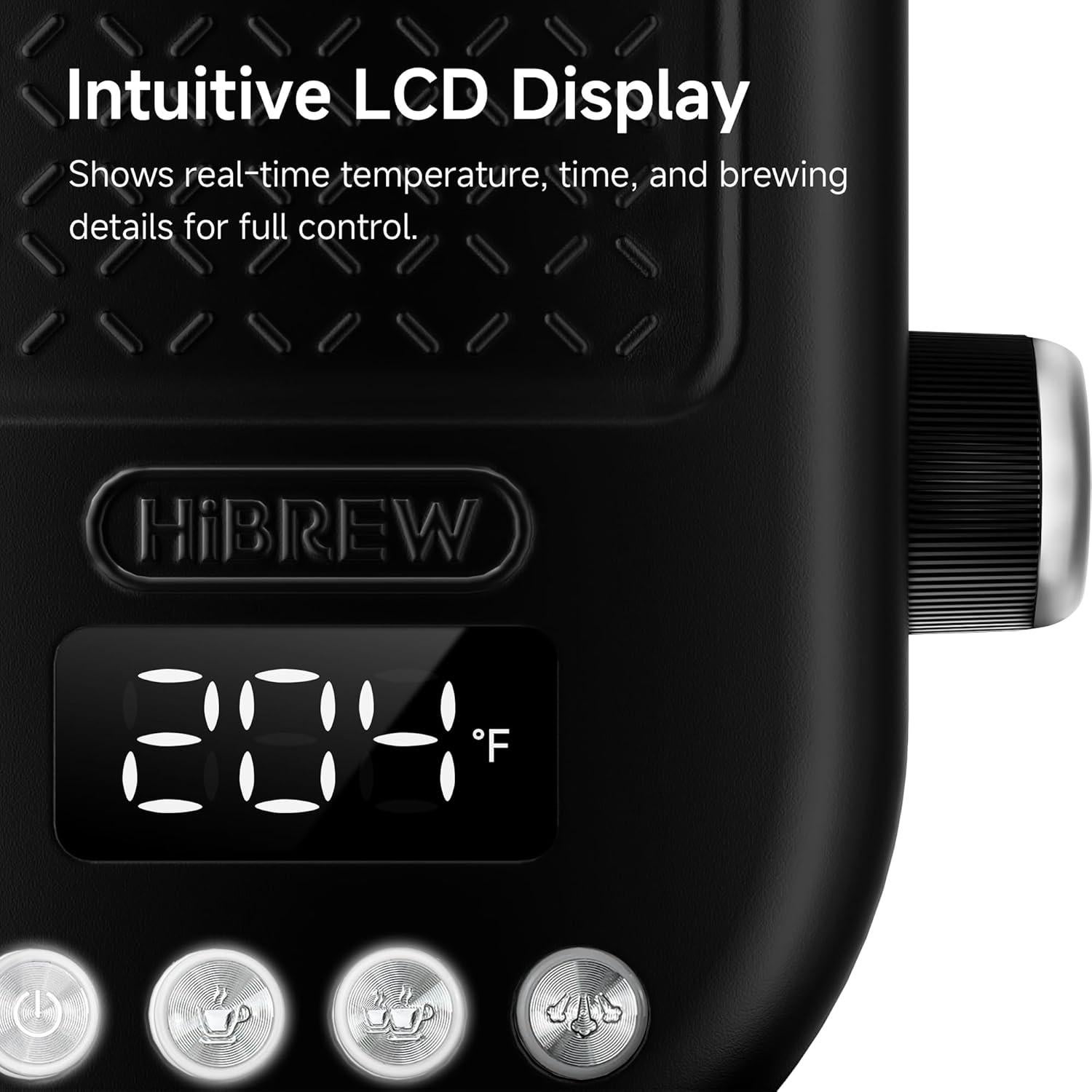 Máquina de Espresso HiBREW H10B - 51mm - Acero Inoxidable Negro