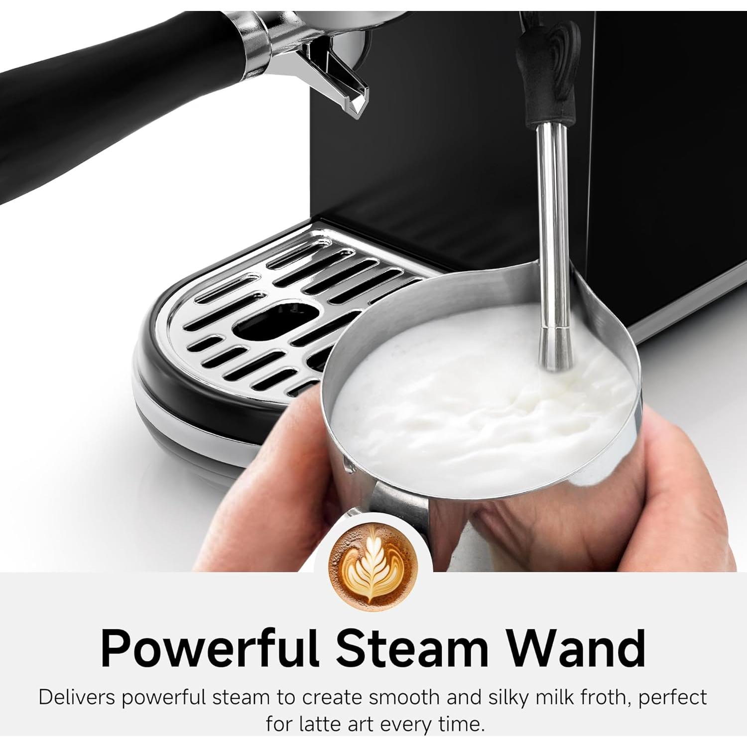 Máquina de Espresso HiBREW H10B - 51mm - Acero Inoxidable Negro