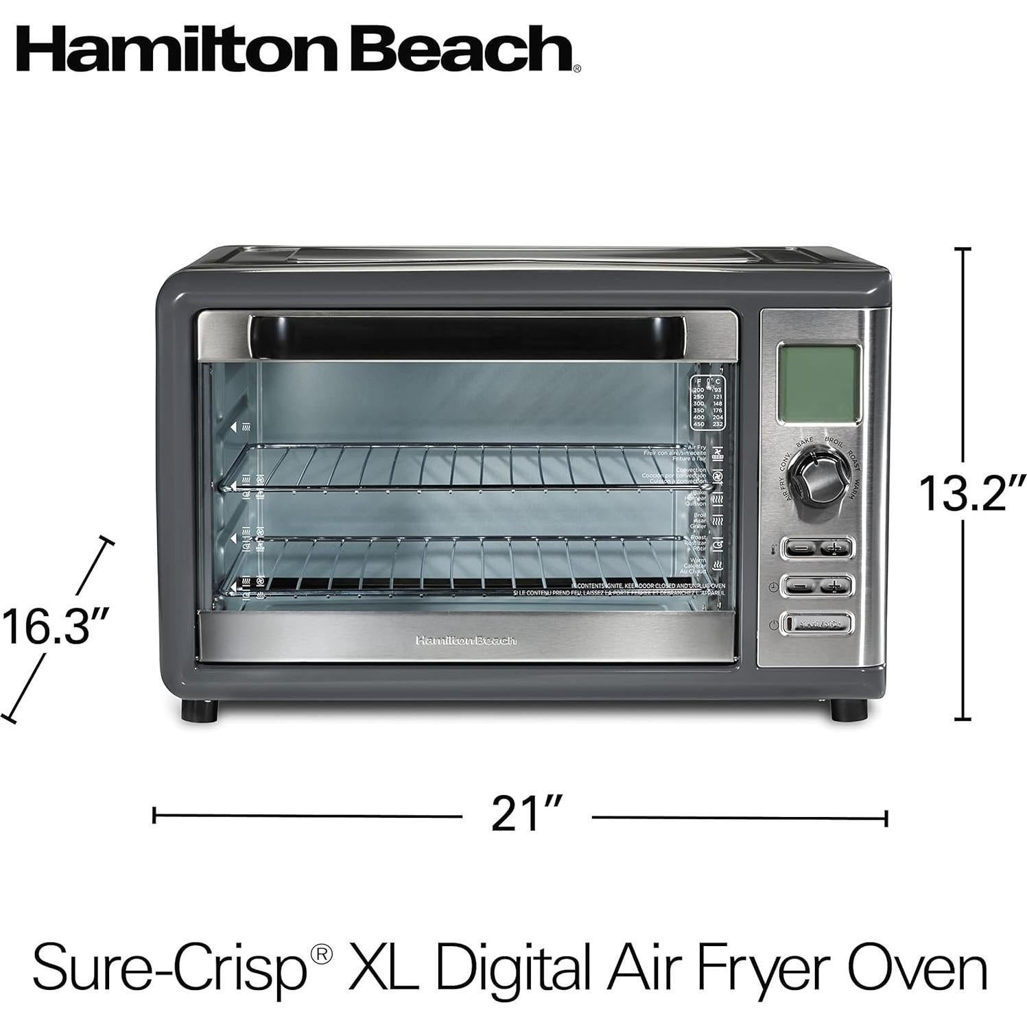 Horno de Aire Digital Hamilton Beach 31390 XL 1800W 6 en 1