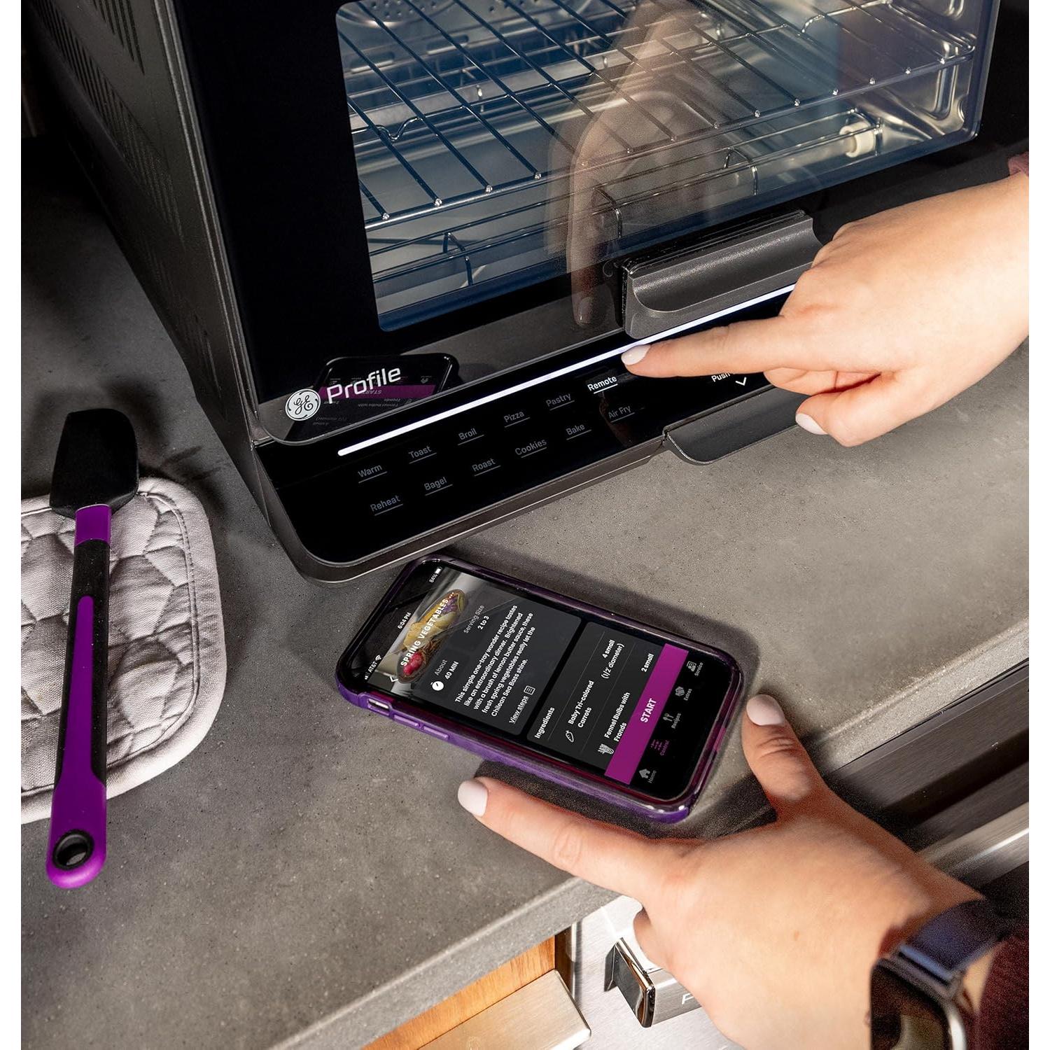 Horno Inteligente GE Profile 11 en 1 Freír al Aire Negro