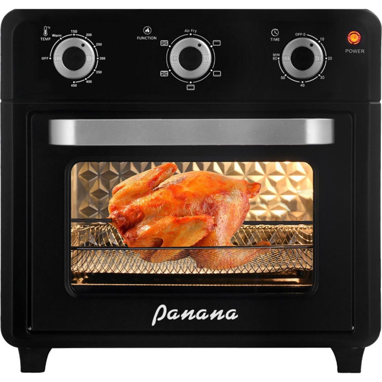 Horno Tostador Airfryer Panana 1400W 21QT 6 en 1 Acero Inoxidable