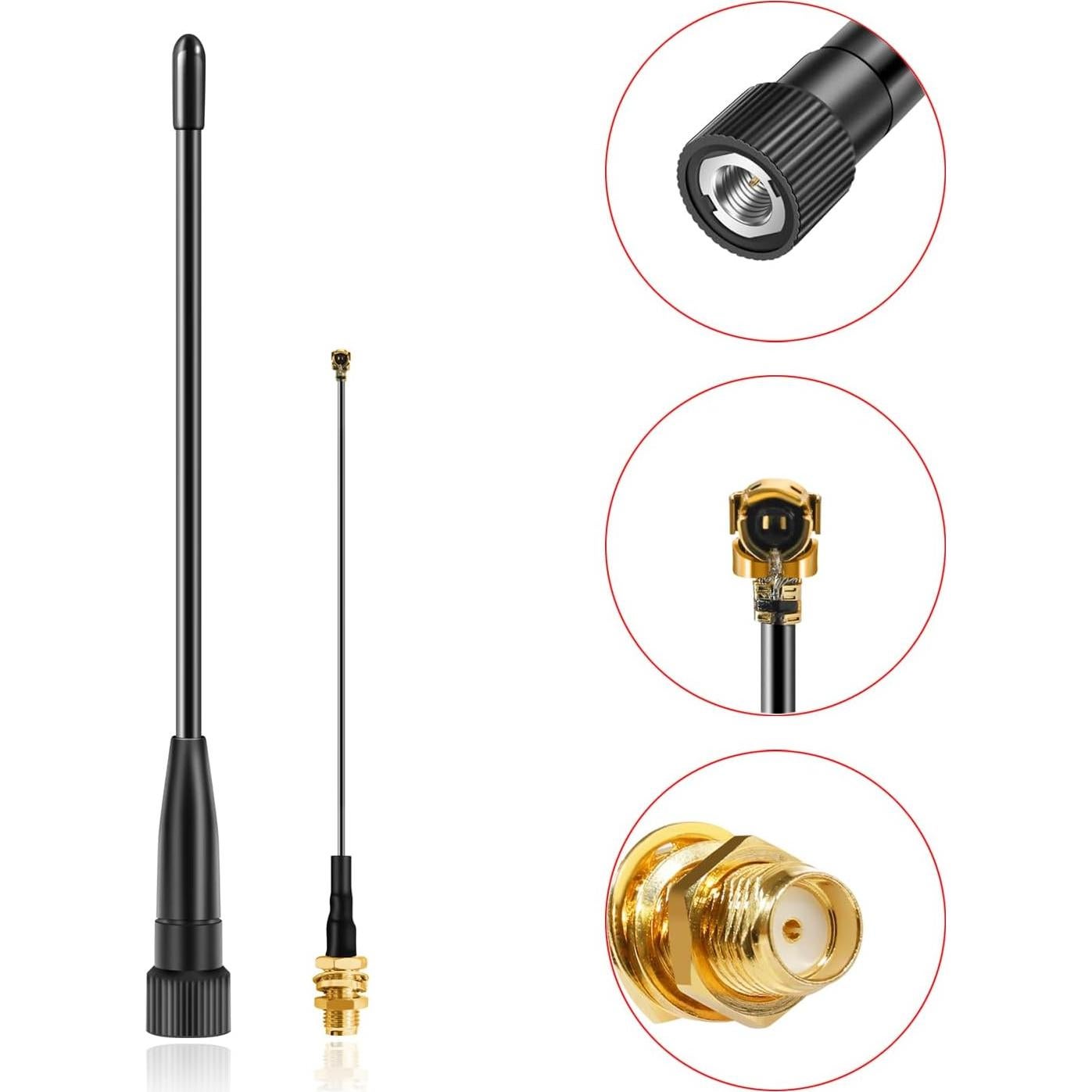 Antena de Látigo Slinkdsco 17cm 10dBi SMA Macho para LoRa 915MHz